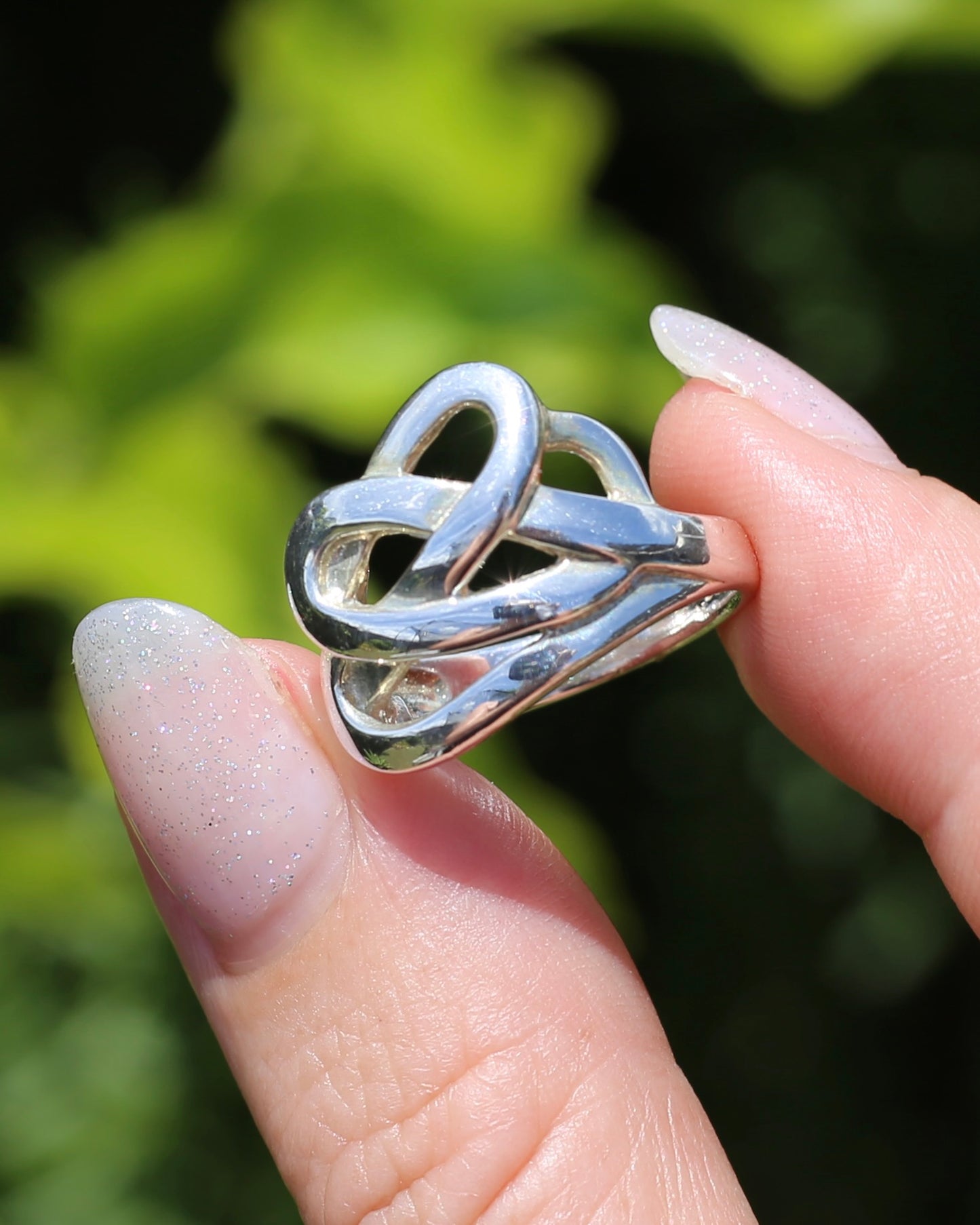 Celtic Feel Swirl Ring, Sterling Silver, size 6.5 or M1/2 (might fit smaller due to width), 6.81g