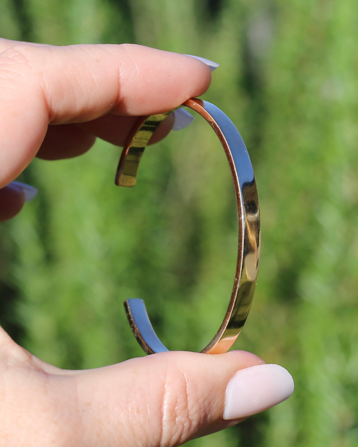 5.5mm Flat Profile Handmade Cuff, 9ct Yellow Gold, 16.2g