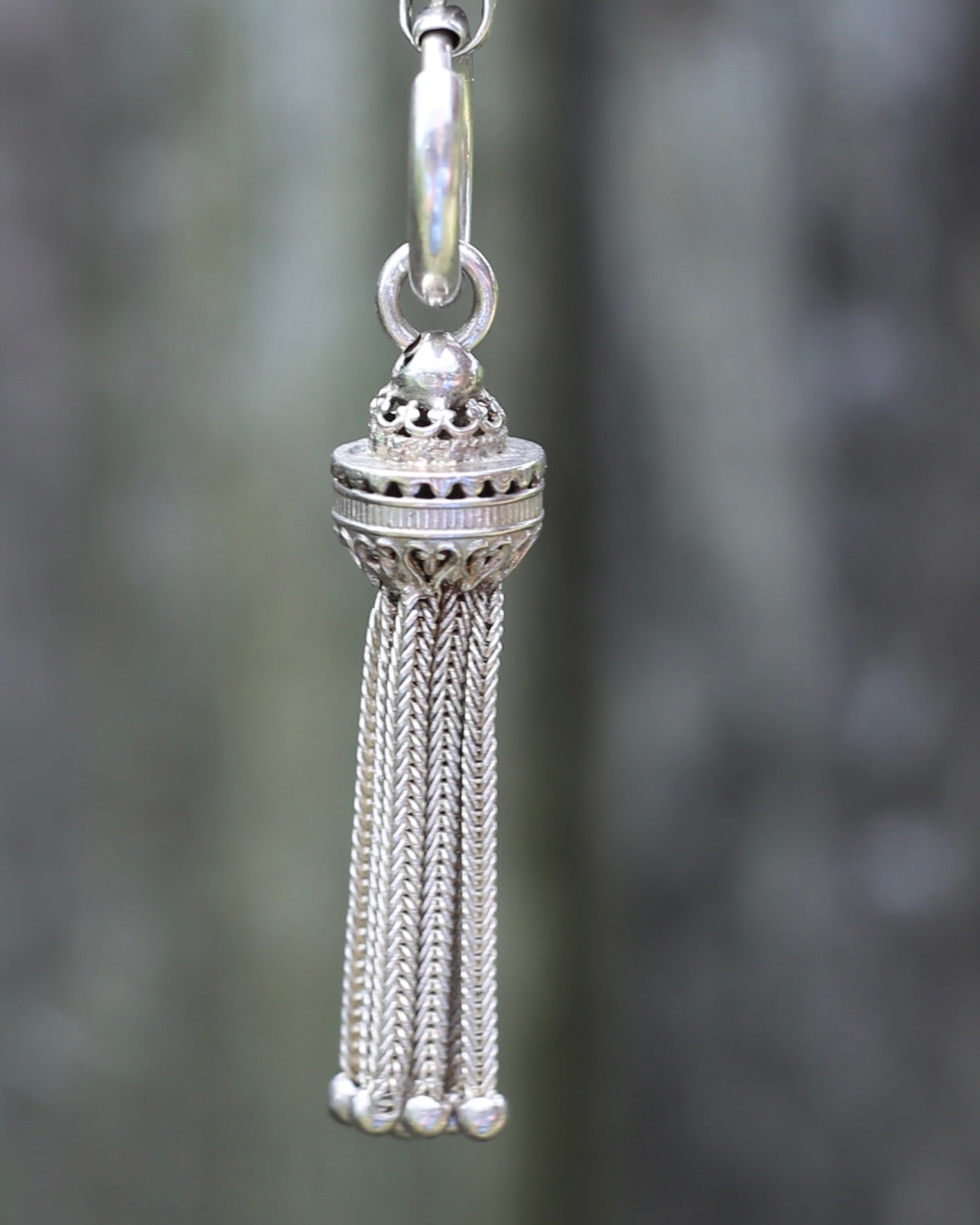 Antique Silver Tassel, Sterling Silver, 3.7g & 2.9g