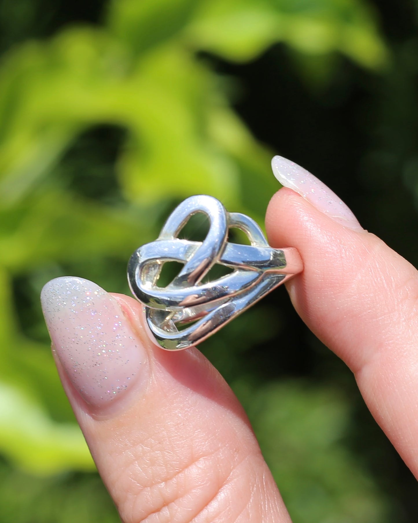 Celtic Feel Swirl Ring, Sterling Silver, size 6.5 or M1/2 (might fit smaller due to width), 6.81g