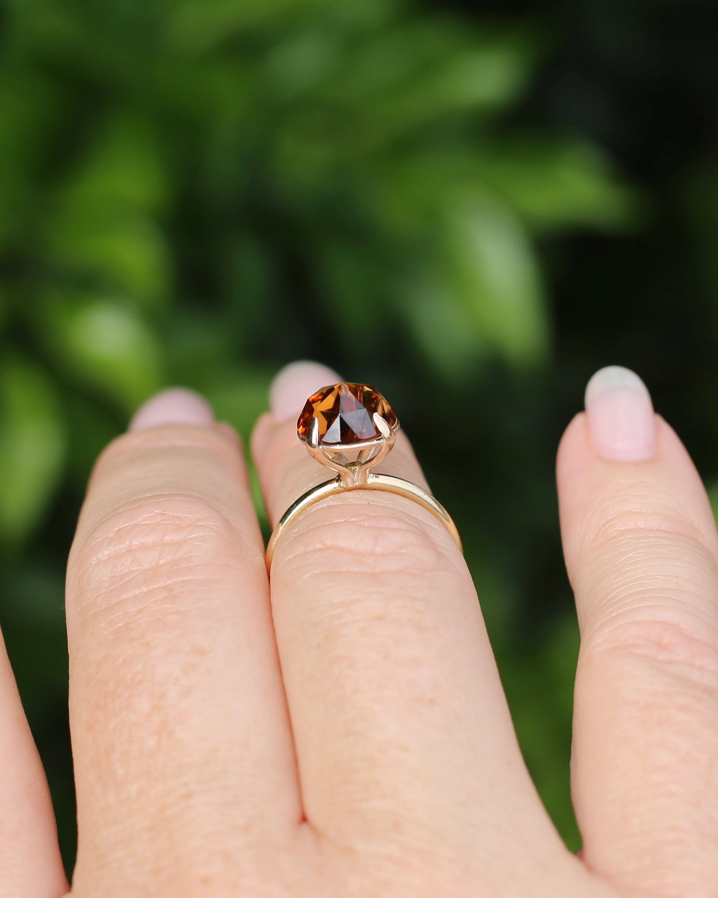 3.87ct Rose Cut Australian Zircon Ring, Claw Set in 9ct Yellow Gold, size 5.25 or K, 2.40g