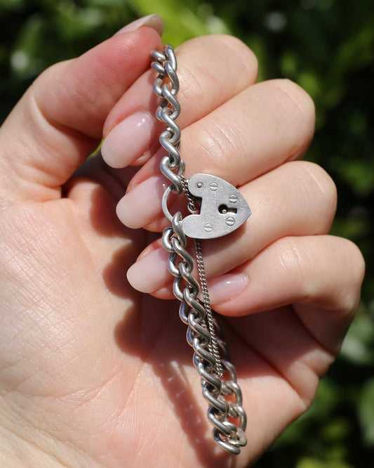 Vintage Silver Curb Bracelet with French Vintage Hallmarks, 21g