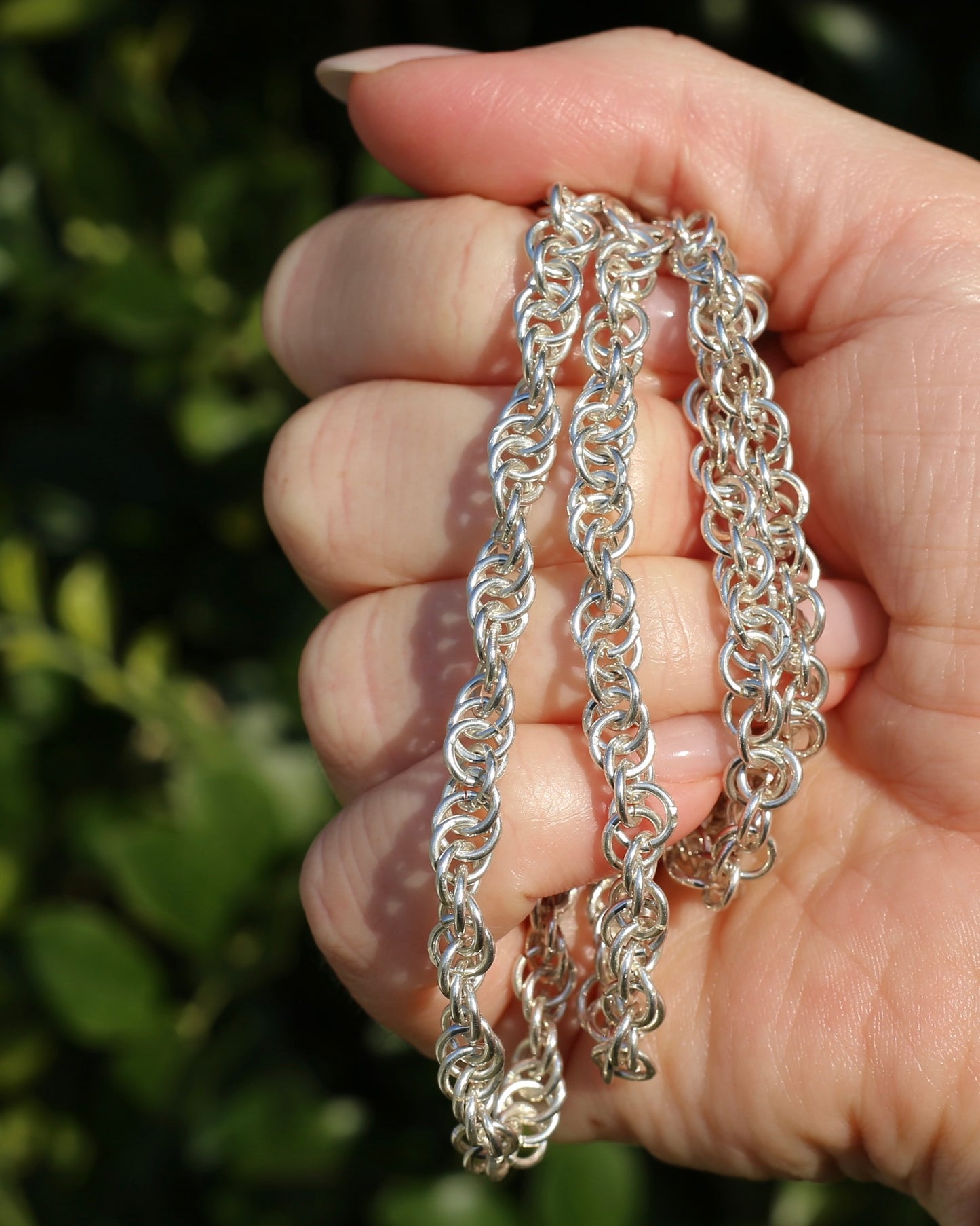 62cm Twisted Double Cable Silver Chain, 38.96g