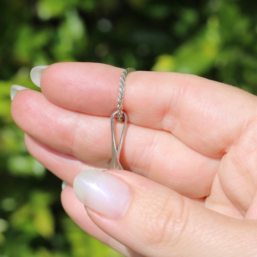 Vintage Silver Whale Tail Pendant, 2.22g