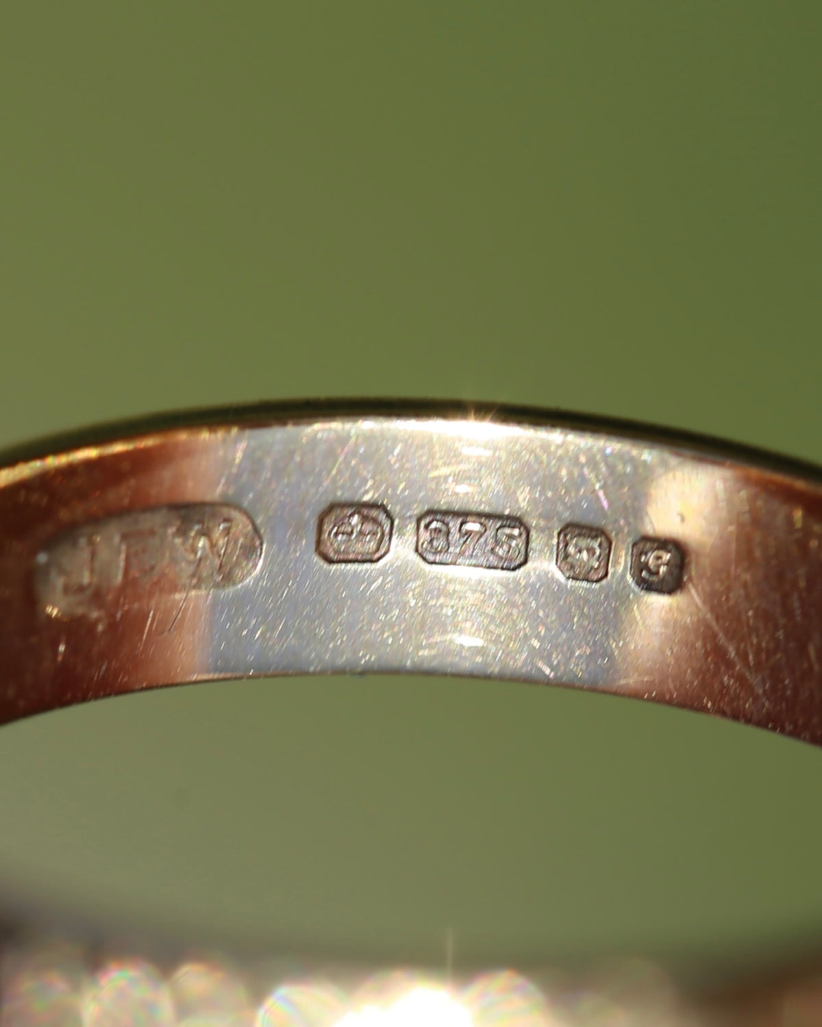 1981 London Made Textured 4mm Wedder, 9ct Yellow Gold, size 7 or just over N1/2, 2.25g