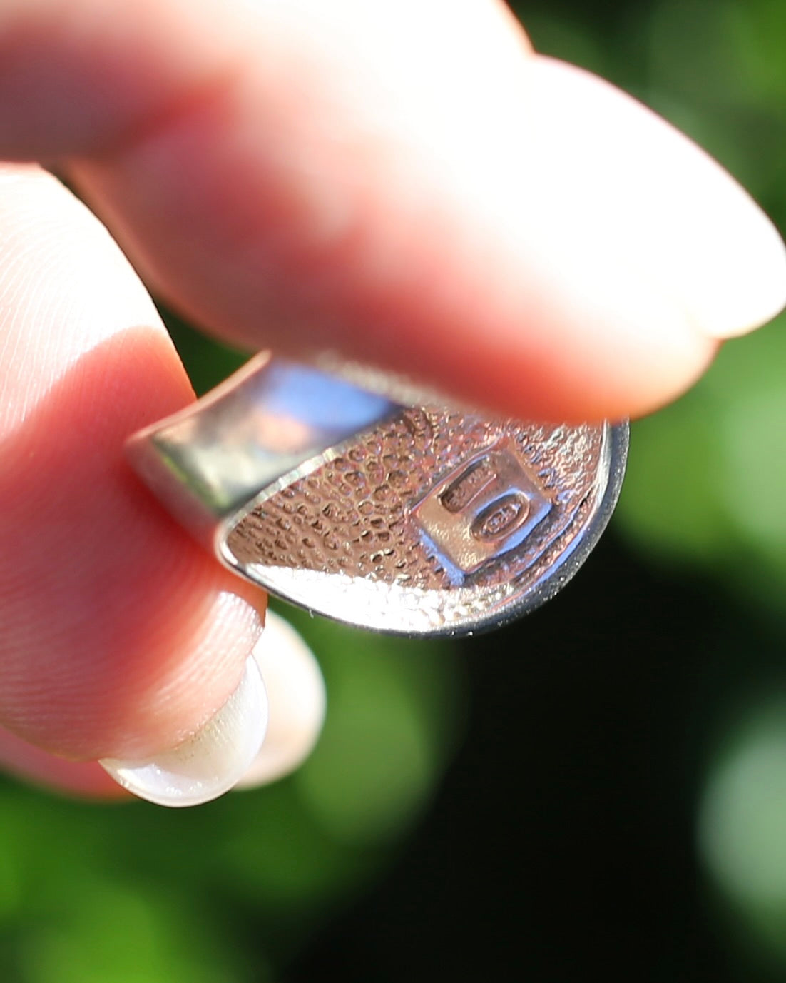 Wide Wave Shaped Silver Band, Sterling Silver, size Q1/2 or 8.5 (fits more like a P1/2 or Q), 7.2g
