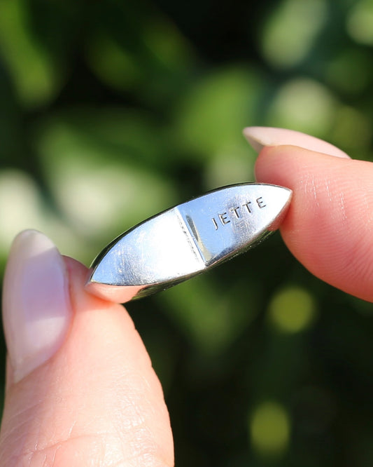 German Jette Ring, Sterling Silver, 8.1g, size O or 7.25 (feels more like N1/2)
