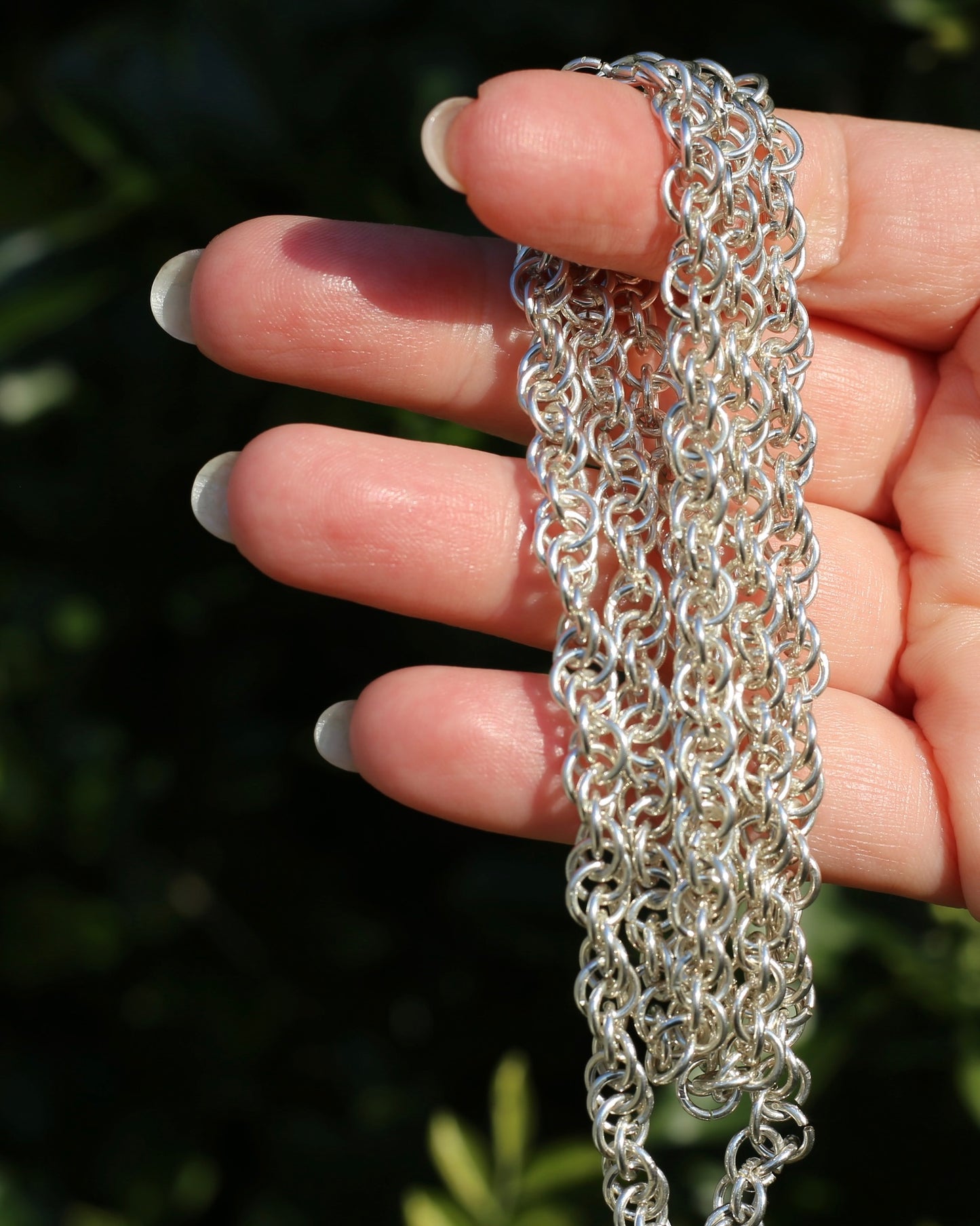 62cm Twisted Double Cable Silver Chain, 38.96g