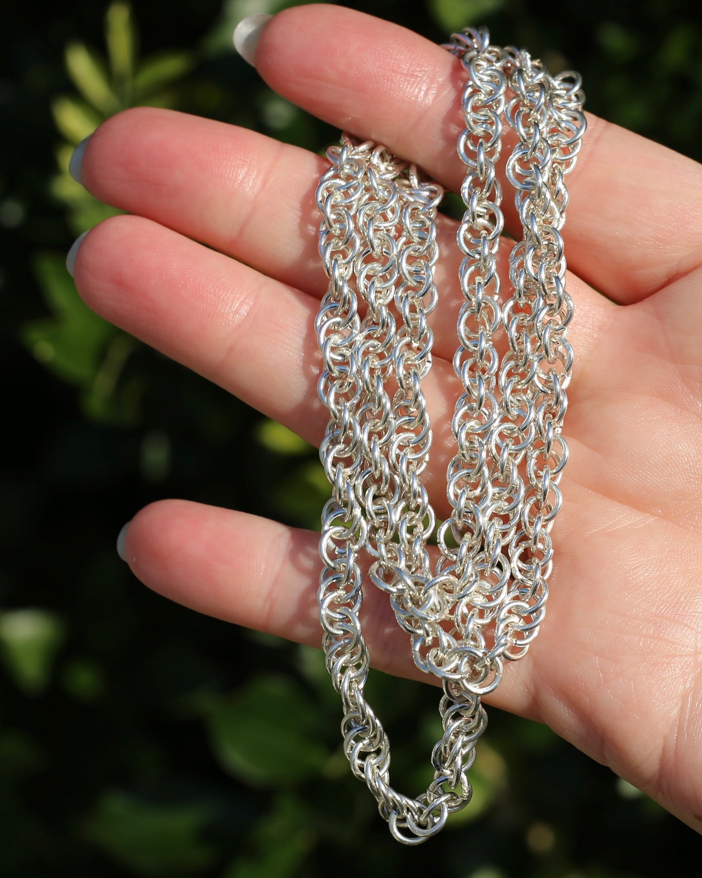 62cm Twisted Double Cable Silver Chain, 38.96g