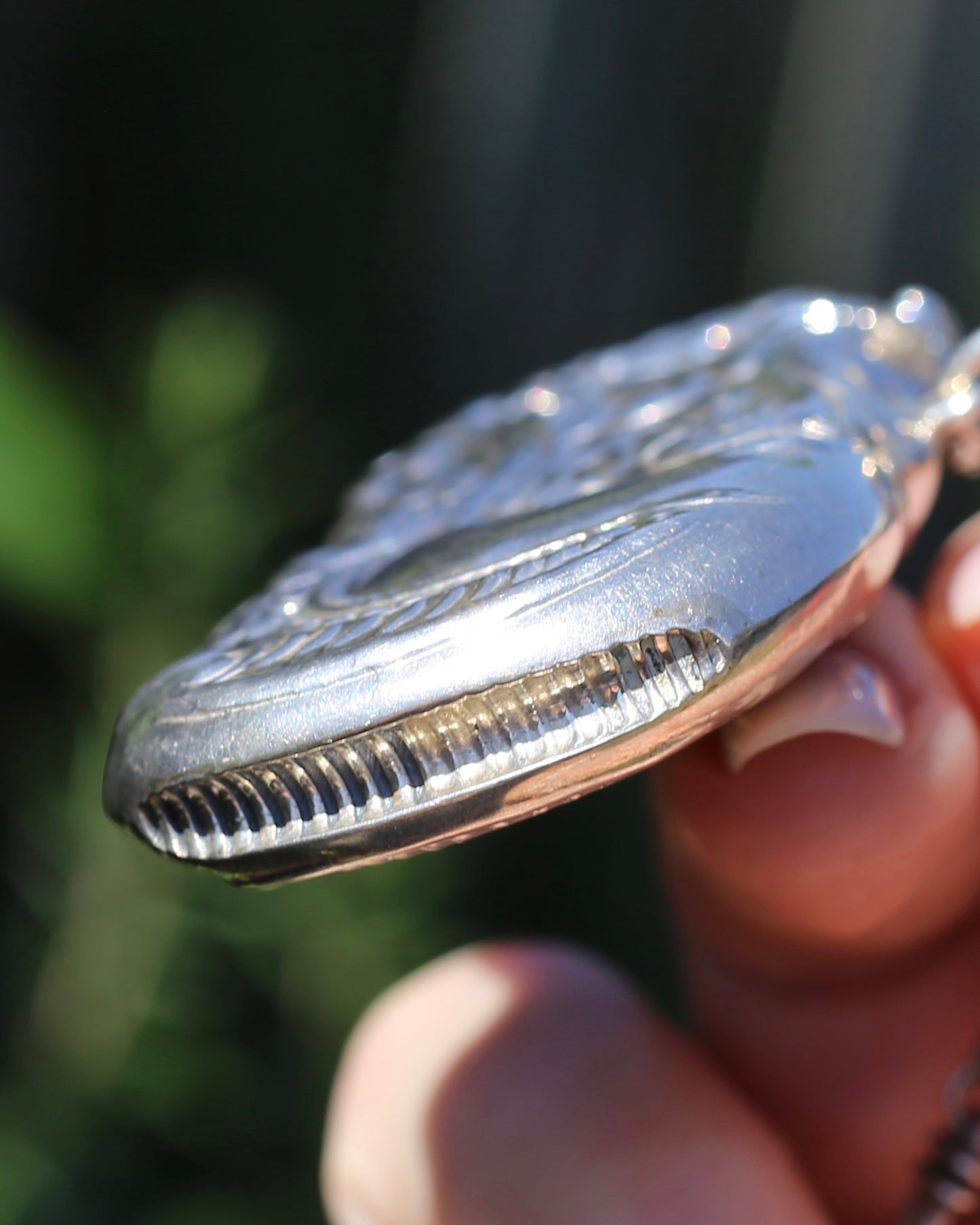 Art Nouveau Inspired Floral Repousse Vesta Case, Sterling Silver, 30.6g