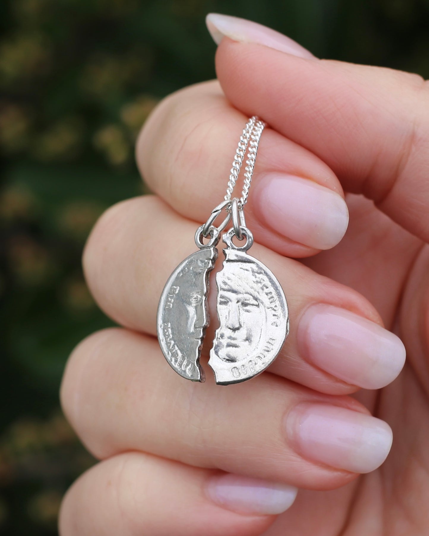 Divisi Ma Sempre Uniti Pendant Pair, Sterling Silver, 3.65g