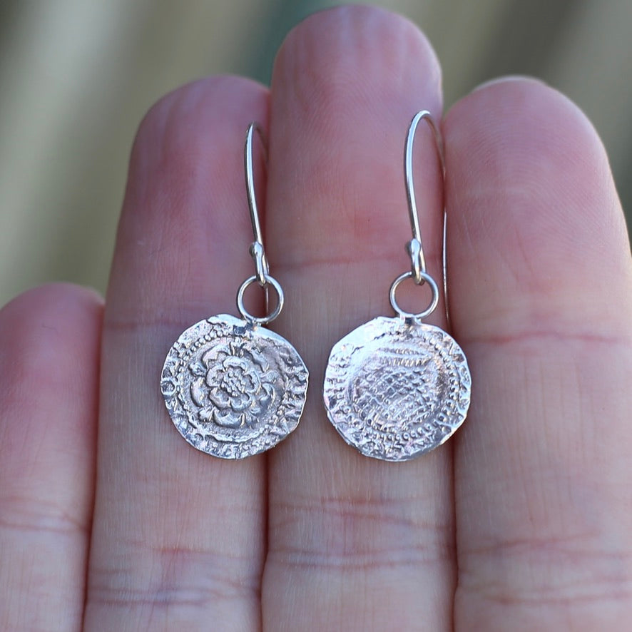 The Penny, Earrings -  Replica of the James I Penny Second Coinage 1604 - 1619