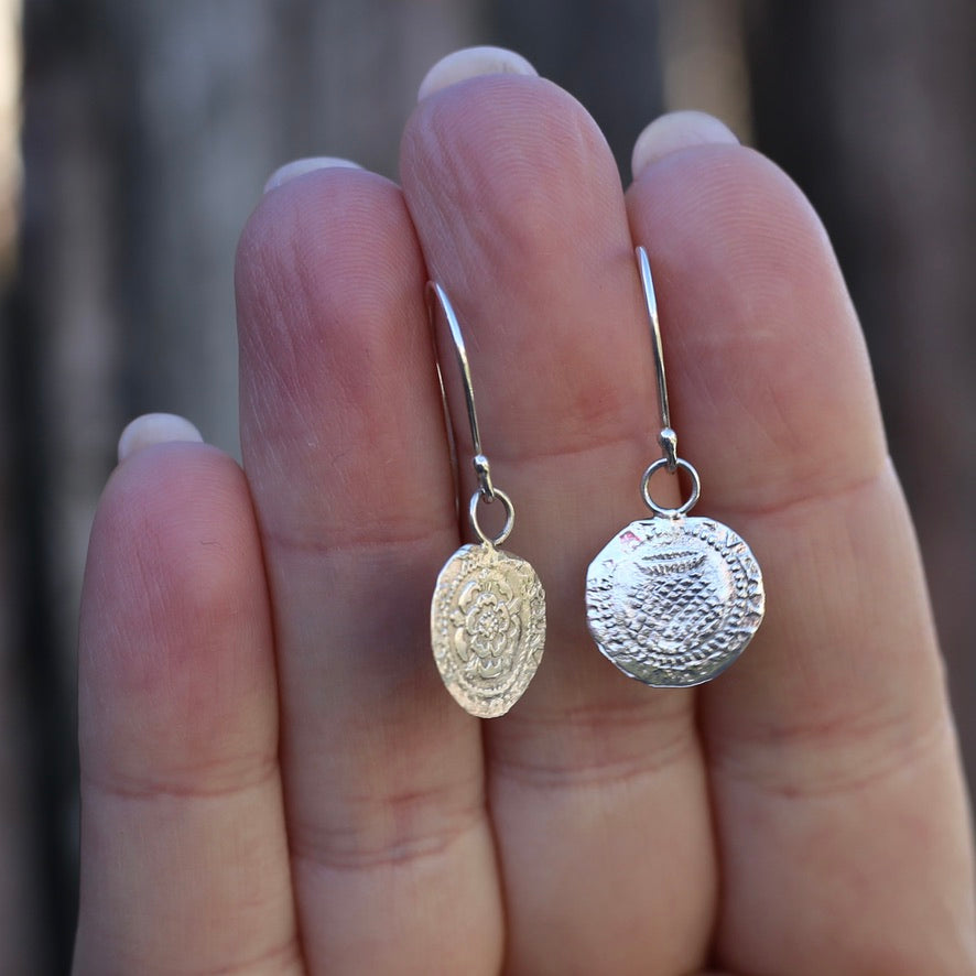 The Penny, Earrings -  Replica of the James I Penny Second Coinage 1604 - 1619