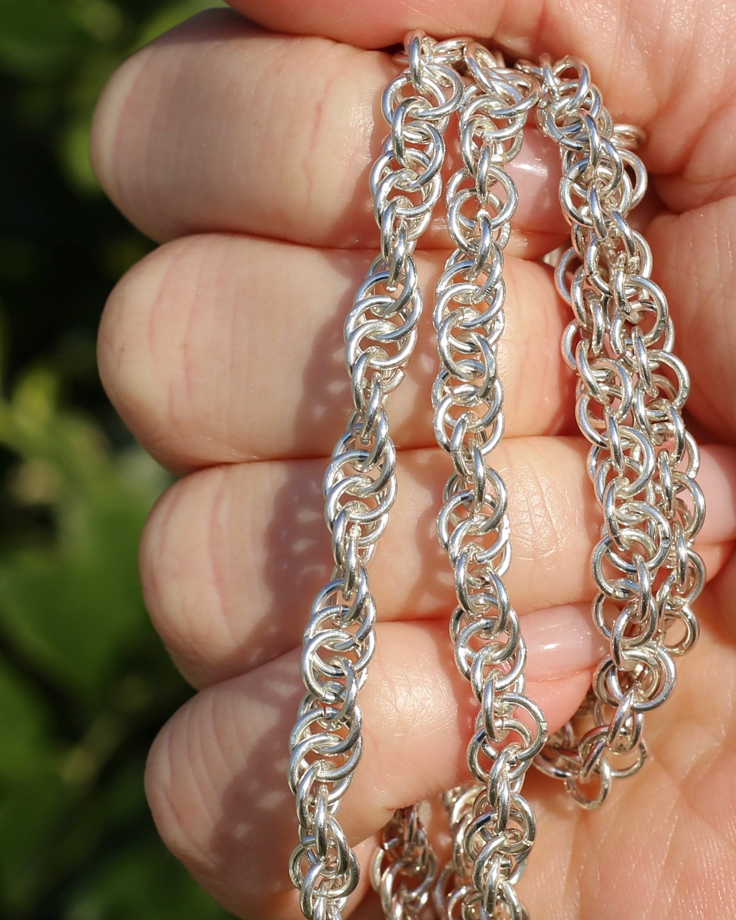 62cm Twisted Double Cable Silver Chain, 38.96g