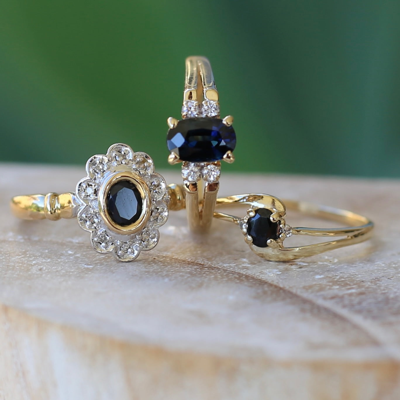 Vintage black sapphire on sale ring