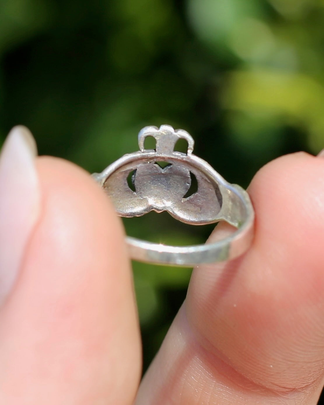 Irish Silver Claddagh Ring, 2.0g, size L or 5.75