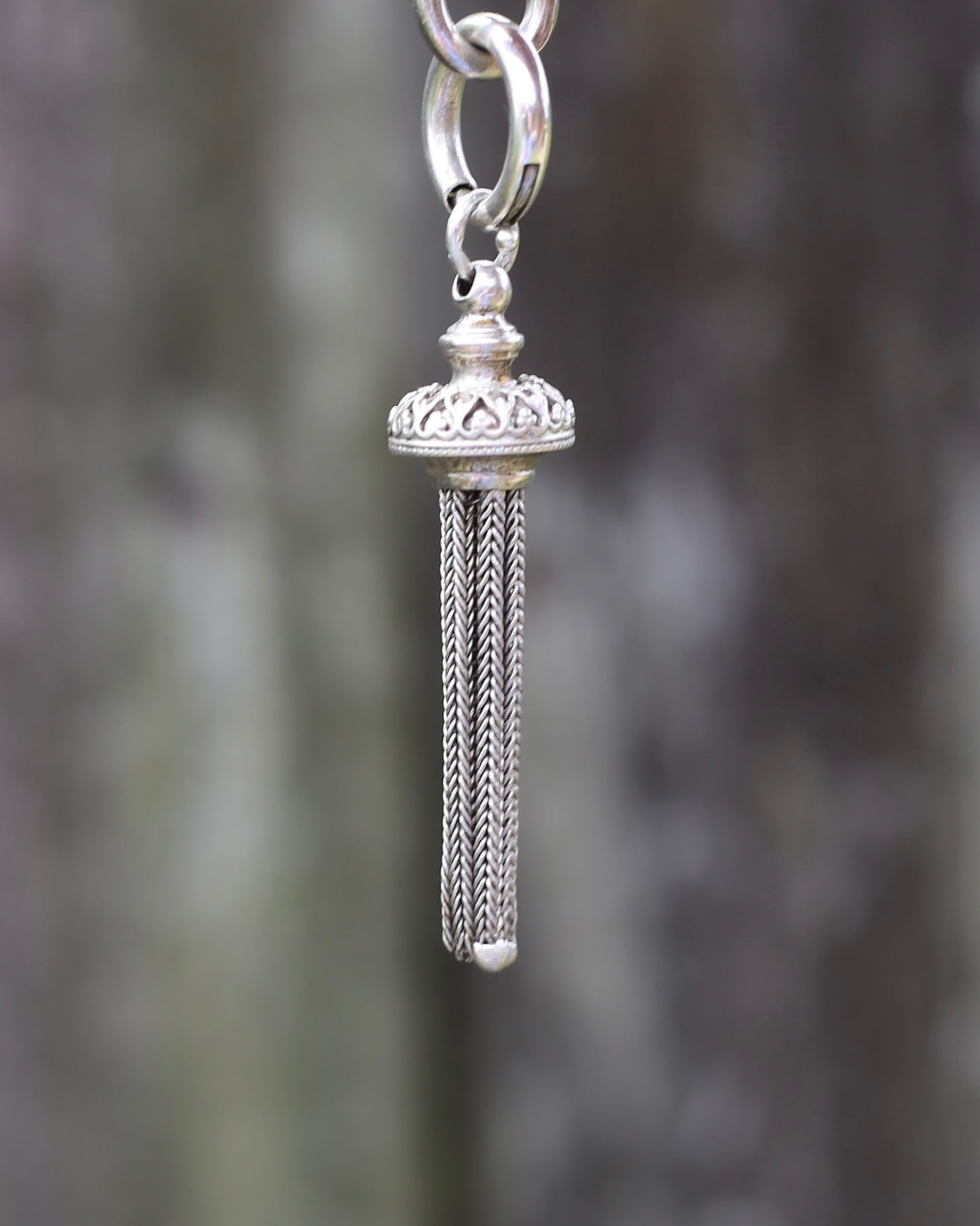 Antique Silver Tassel, Sterling Silver, 3.7g & 2.9g
