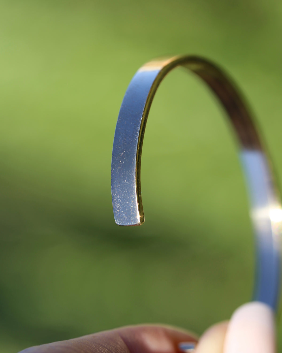 5.5mm Flat Profile Handmade Cuff, 9ct Yellow Gold, 16.2g