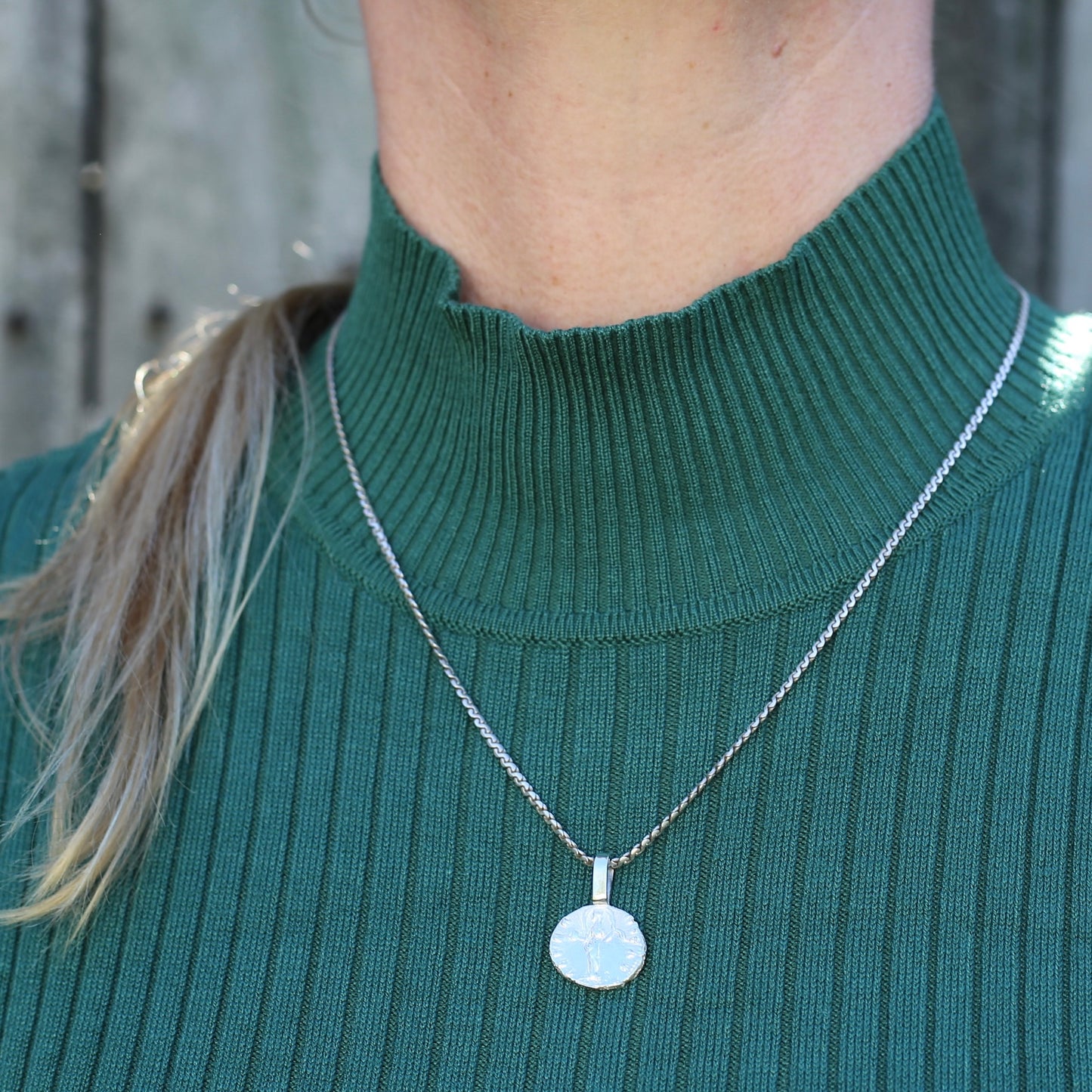 Eternity Pendant - Roman Goddess Aeternitas or Providentia, Cast From a 141-161AD Silver Denarius, avail in  Silver and Gold