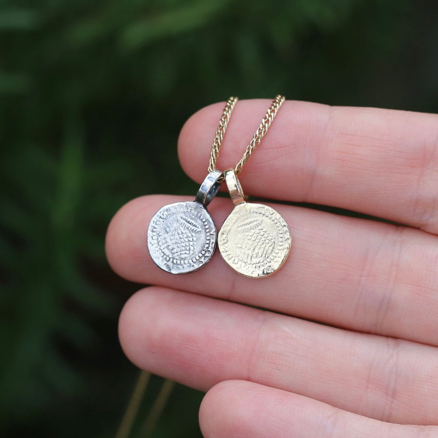 The Penny, A Pendant -  Replica of the James I Penny Second Coinage 1604 - 1619