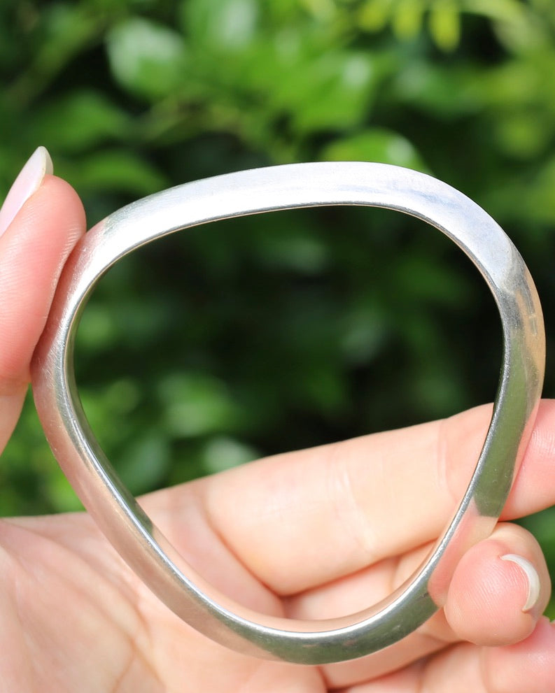 Triangular Silver Bracelet, Sterling Silver, 30.5g