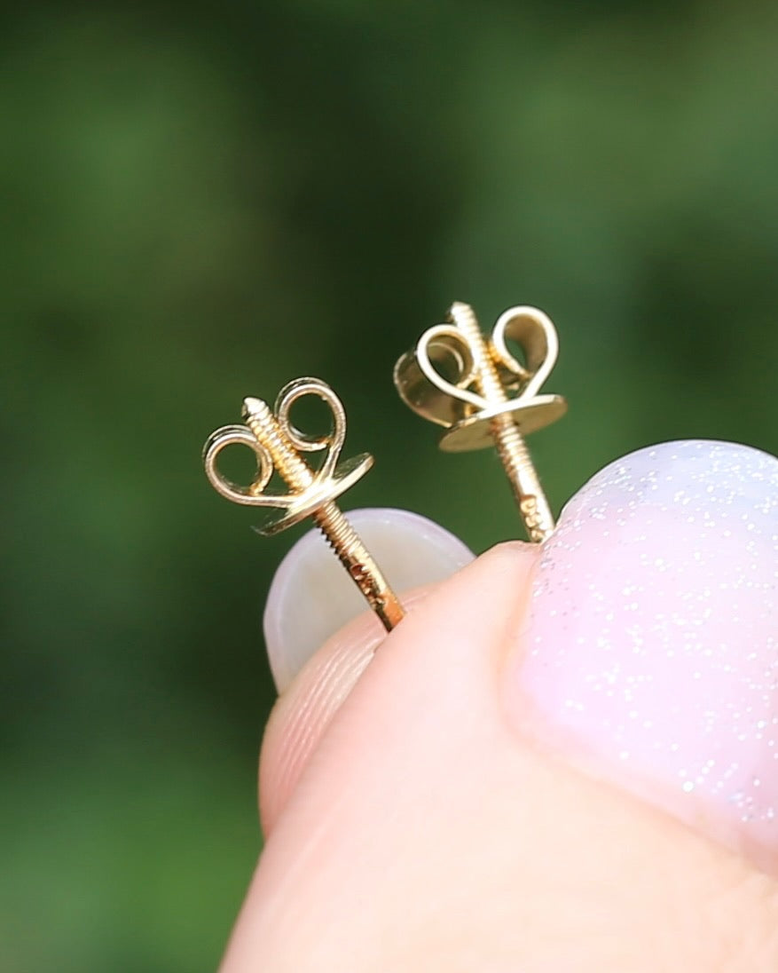 0.3ct Natural Diamond Screw Back Studs, 18ct Yellow Gold, 1.02g