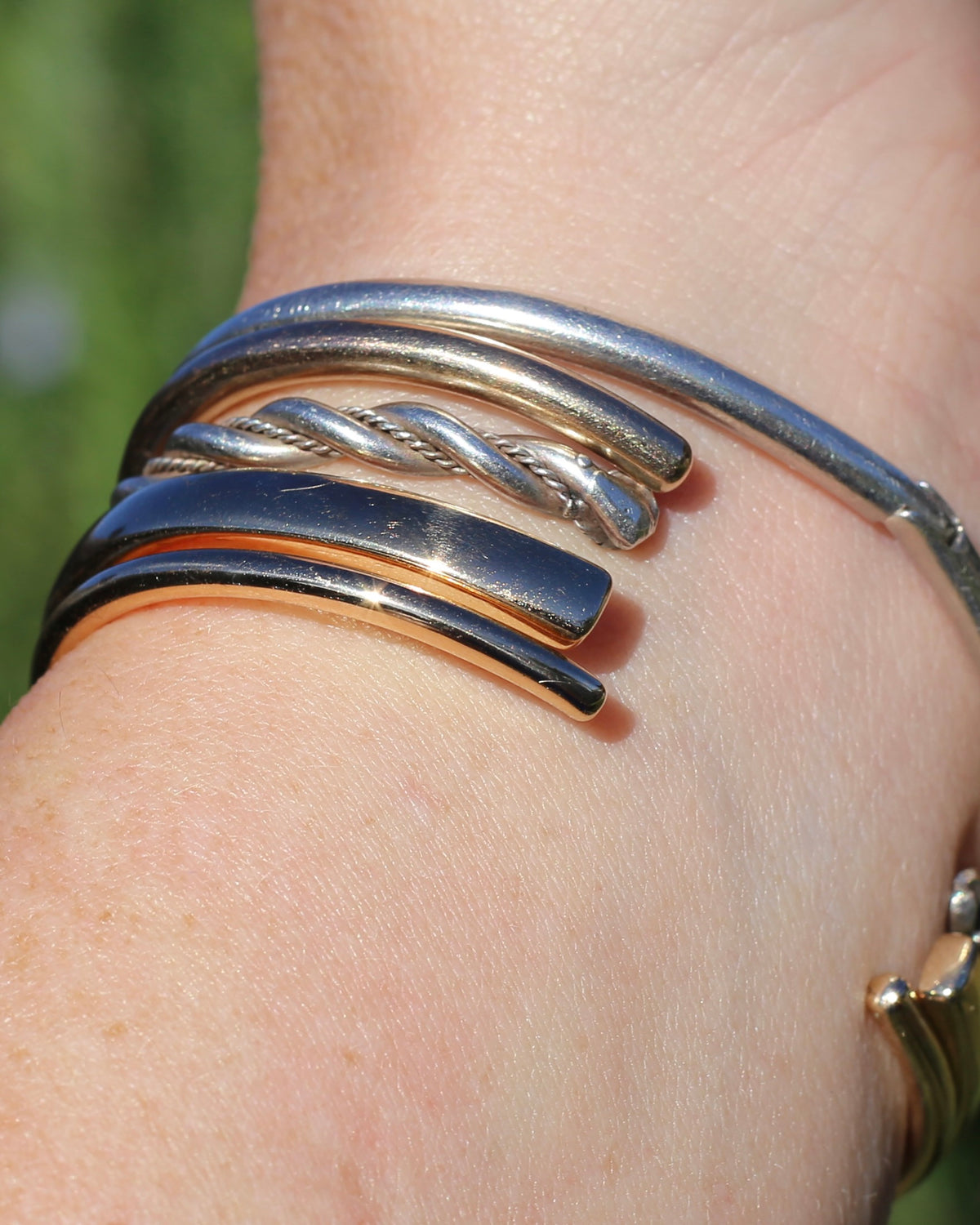 2.7mm Round Profile Handmade Cuff, 9ct Yellow Gold, 9.2g
