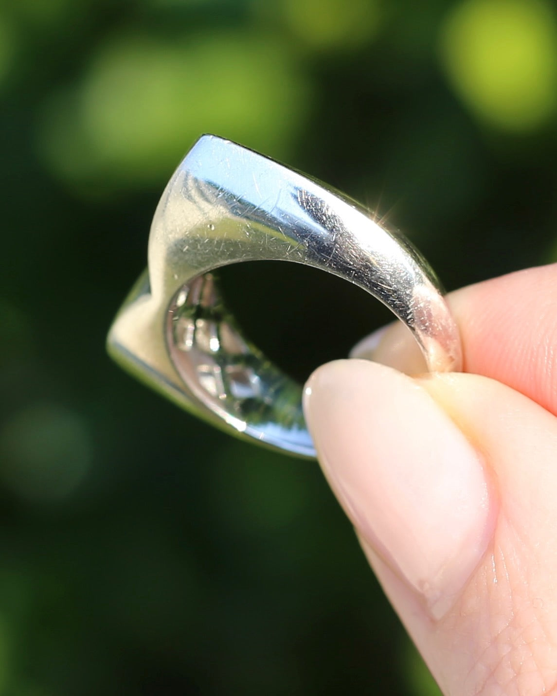 German Jette Ring, Sterling Silver, 8.1g, size O or 7.25 (feels more like N1/2)