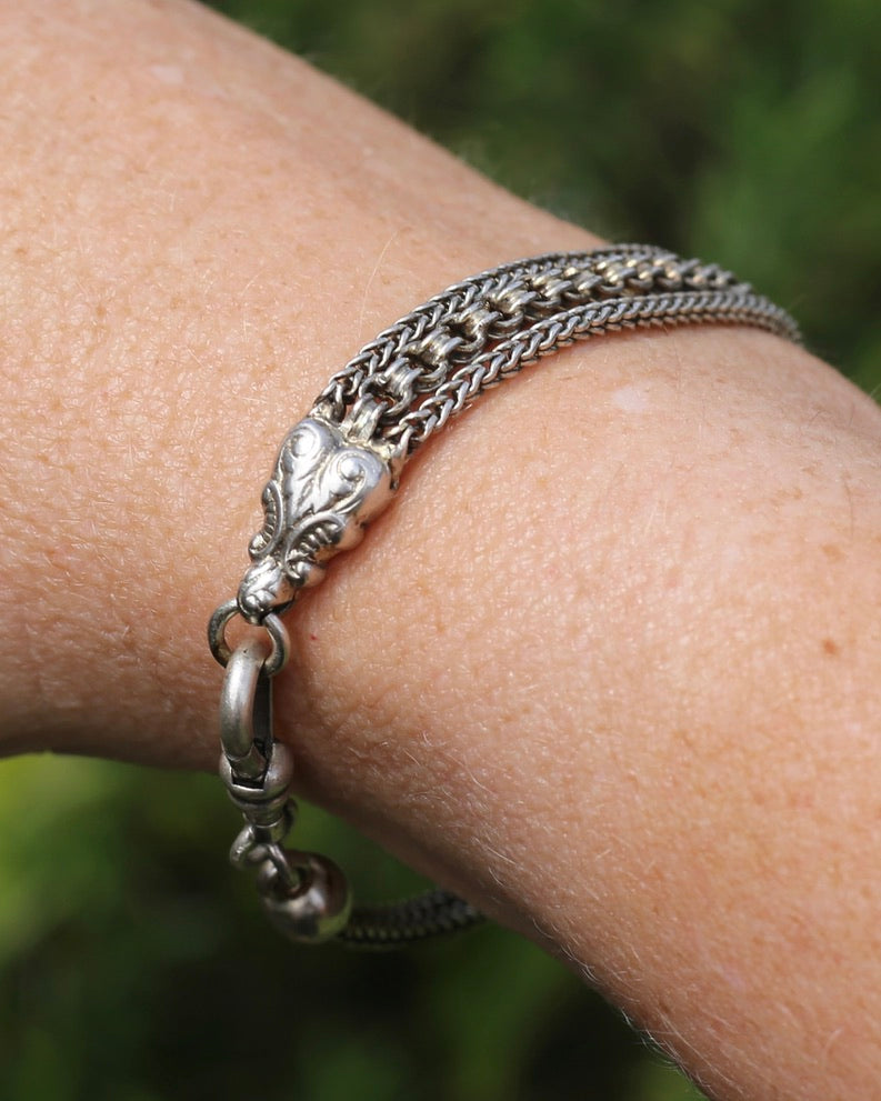 Vintique Albertina Bracelet or Extender with Swivel Albert Clasp, 18.5cm or 7.25 inches, 11.43g