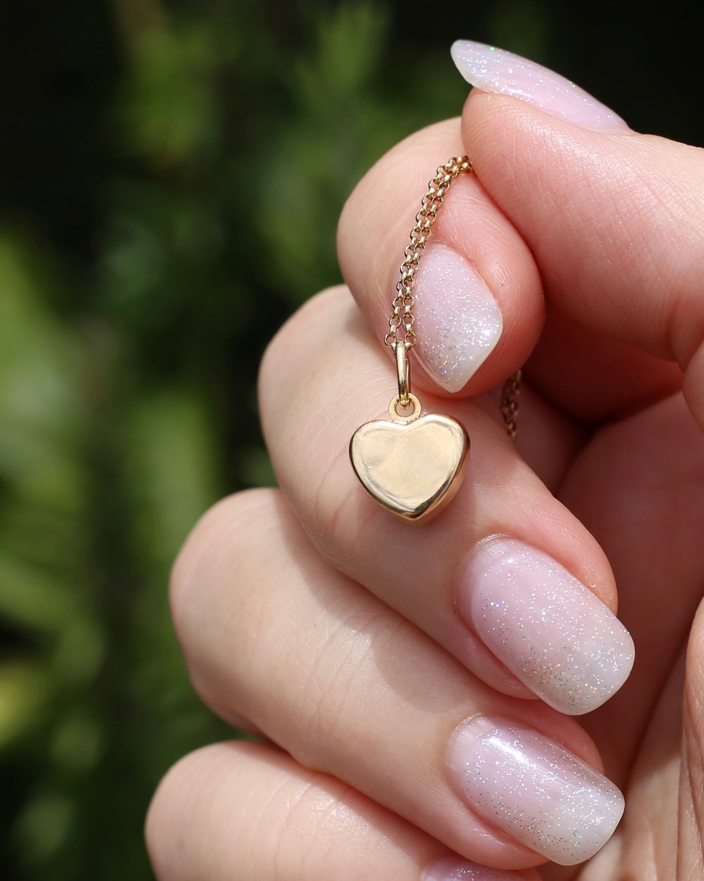 Puffy Heart Pendant, 9ct Yellow Gold, 0.93g