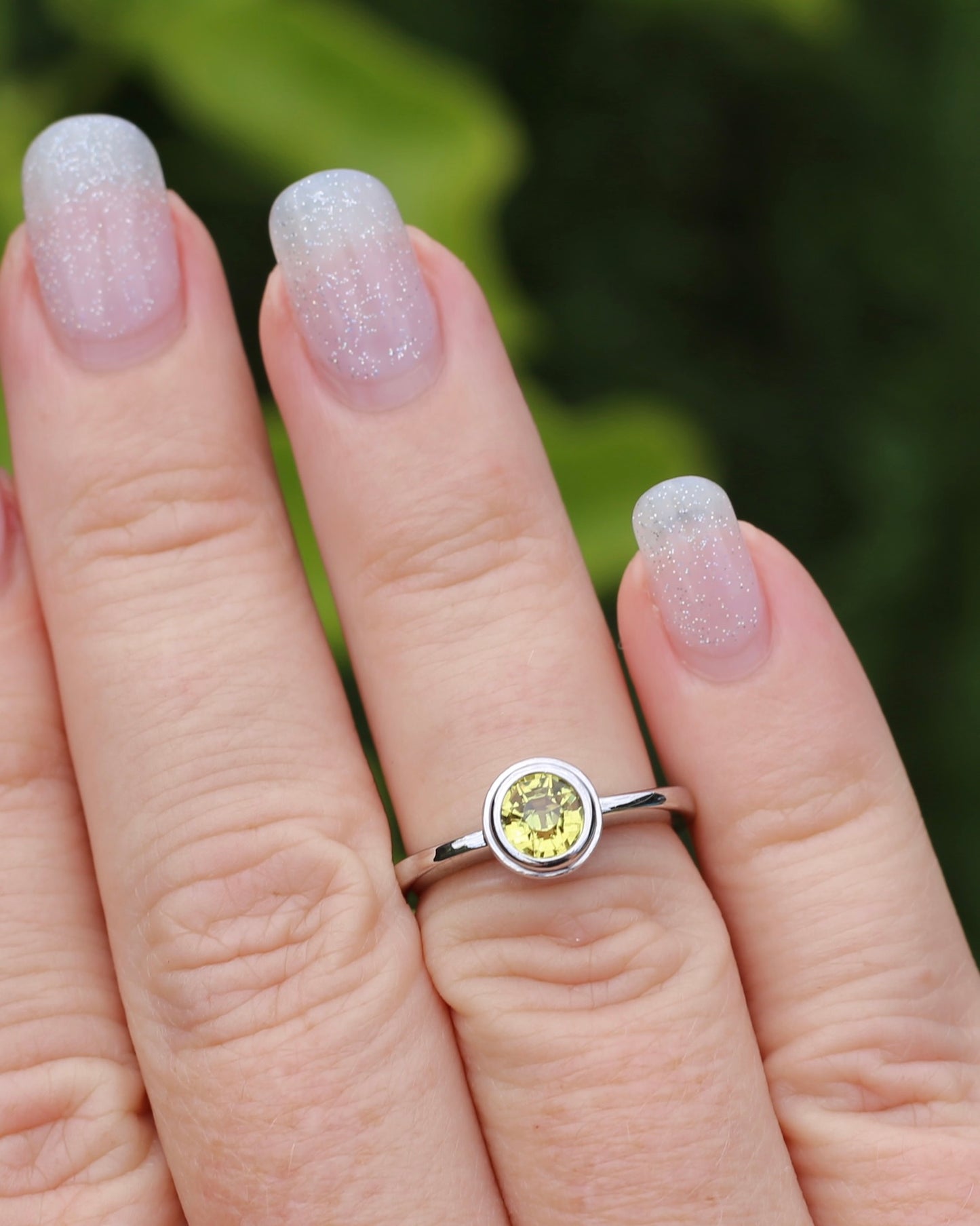 Old Cut Yellow Sapphire in 18ct White Gold Bezel Set Ring, 18ct Yellow Gold, size L or just under 5.75 , 4.48g, with valuation