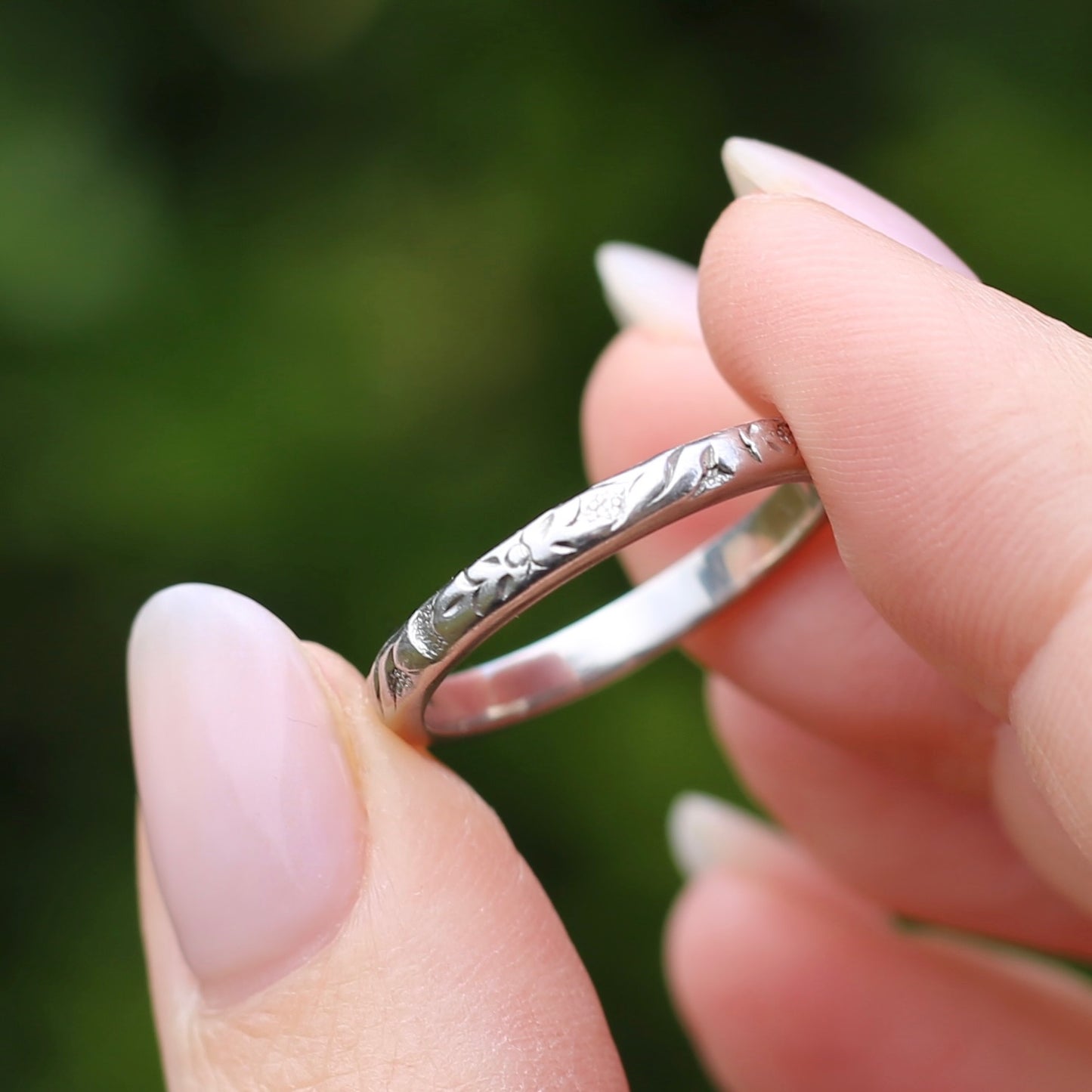 1940s Palladium Orange Blossom Wedding Ring, Palladium, size R1/2 or 9