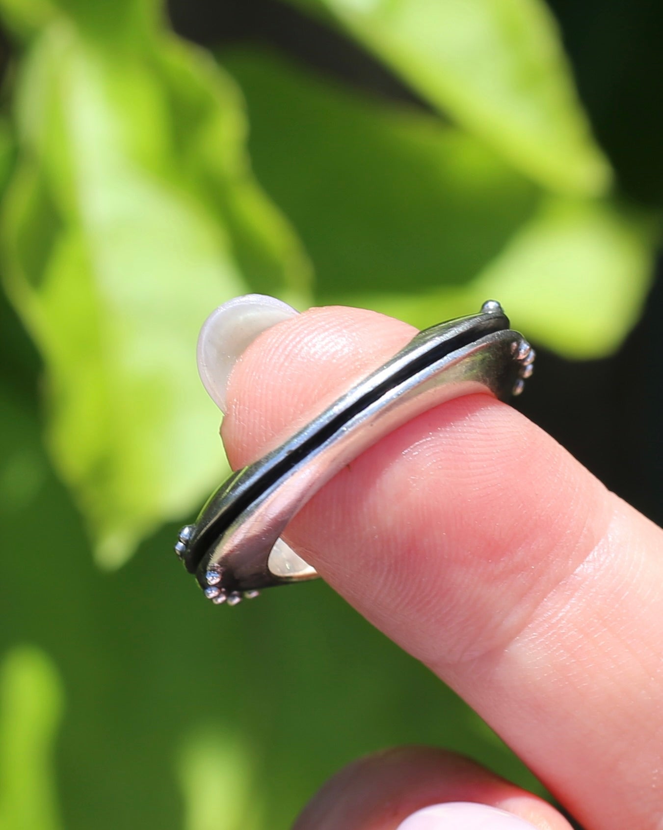 Amazing Chunky Silver and Gold Mized Metal Natural Star Sapphire Ring, size Q or 8 (fits more like a P1/2), 16.13g