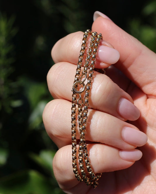 Vintage Belcher Chain, 9ct Yellow Gold, 56cm or 22 inches, 8.05g