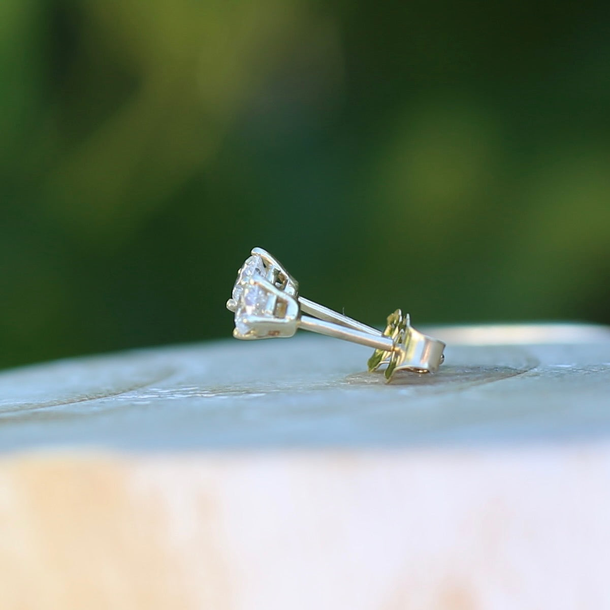 0.35ct TDW Diamond Studs, 10ct Yellow Gold Studs, 4 Claw Gold, 10ct Yellow Gold