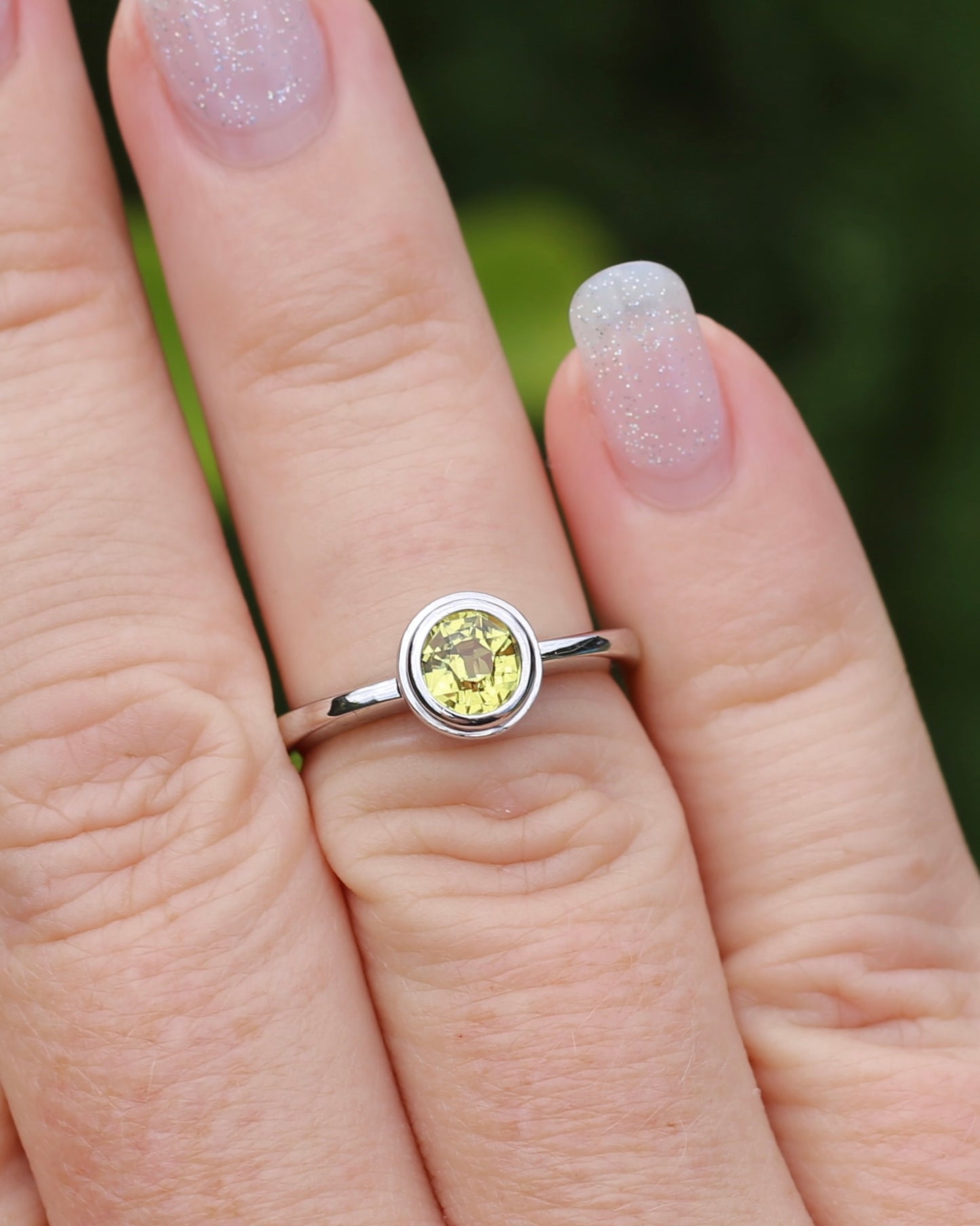 Old Cut Yellow Sapphire in 18ct White Gold Bezel Set Ring, 18ct Yellow Gold, size L or just under 5.75 , 4.48g, with valuation