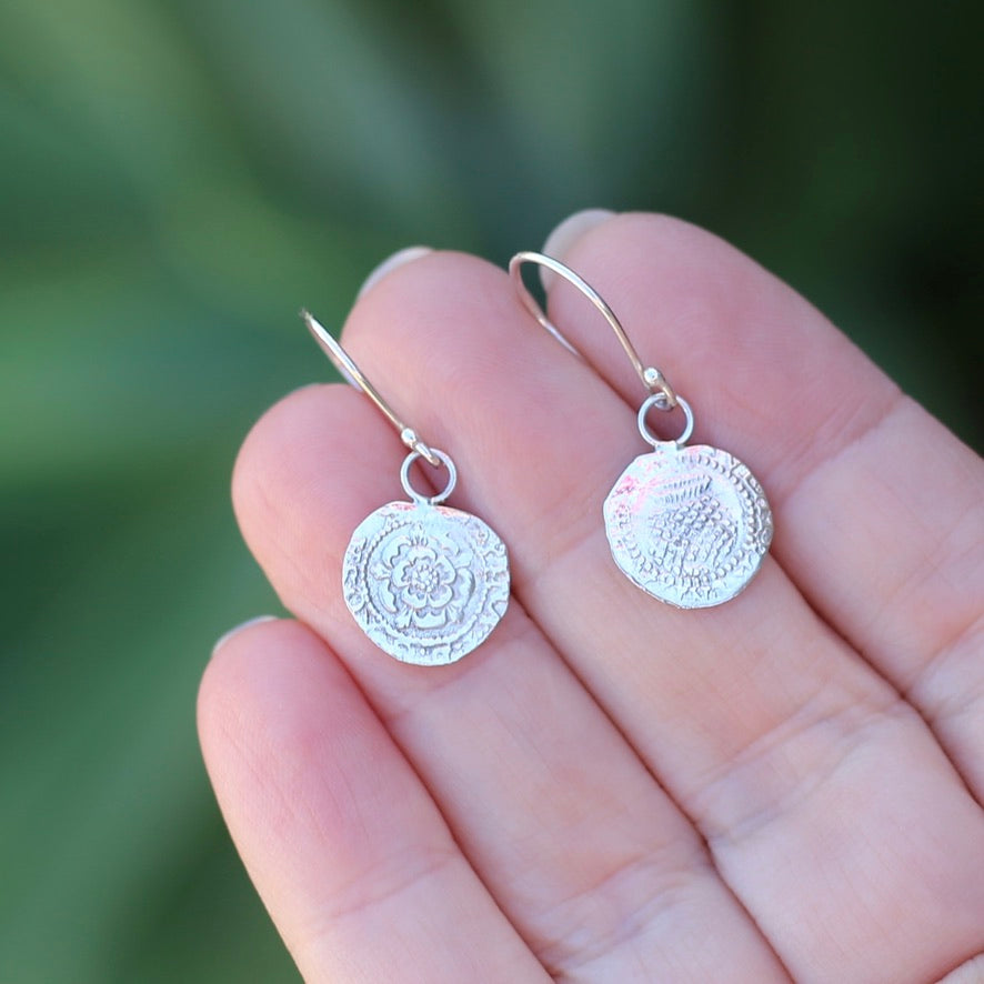 The Penny, Earrings -  Replica of the James I Penny Second Coinage 1604 - 1619