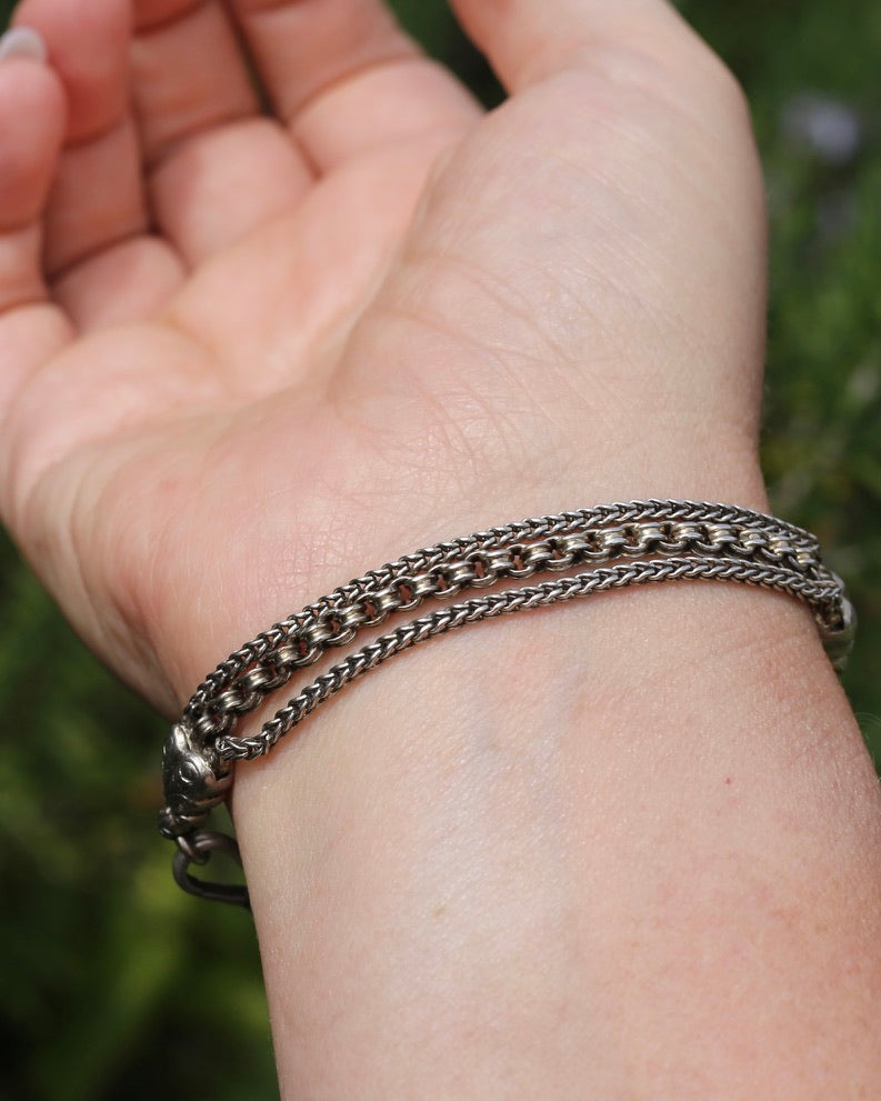Vintique Albertina Bracelet or Extender with Swivel Albert Clasp, 18.5cm or 7.25 inches, 11.43g