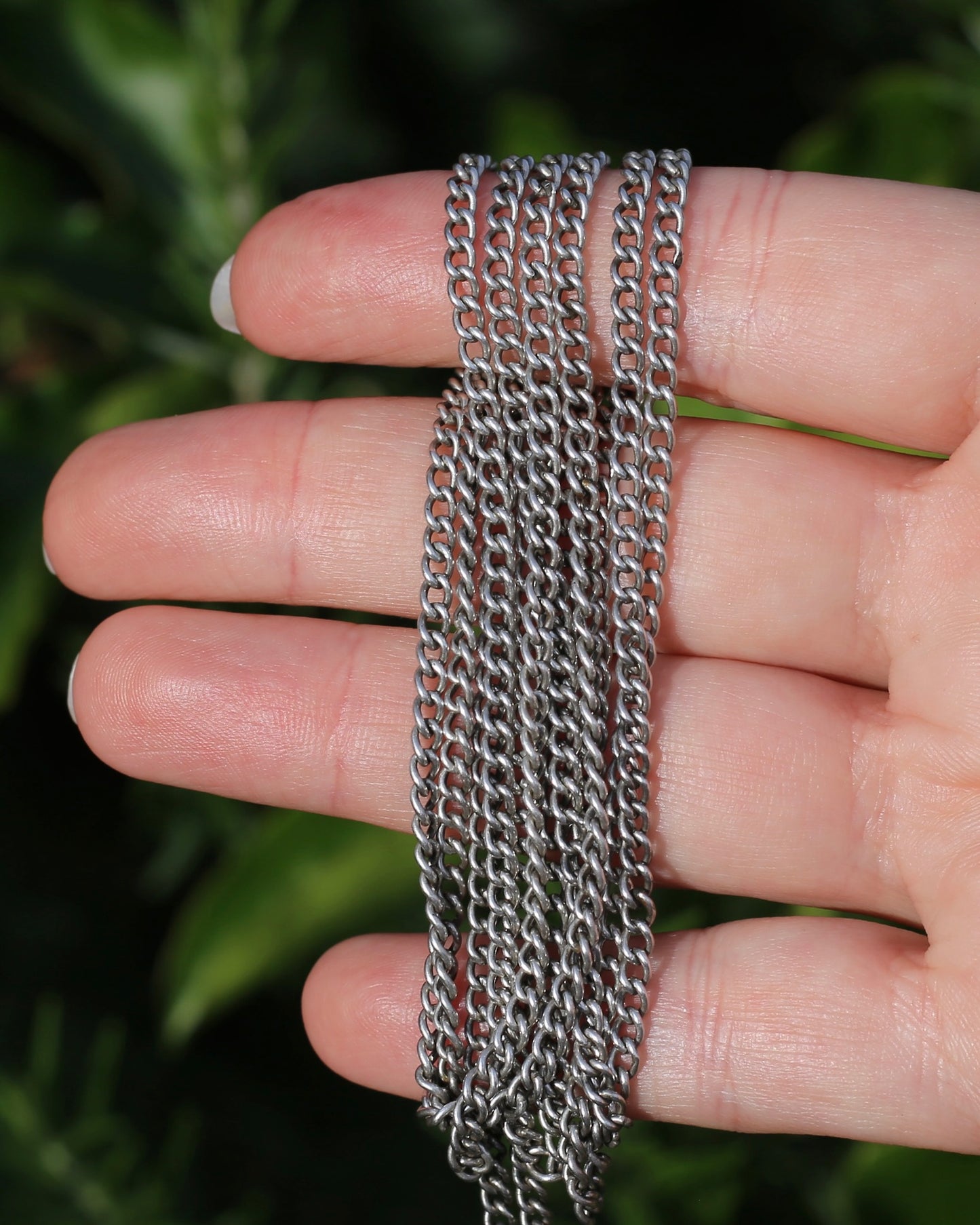 Antique French Longuard Curb Chain With Bolt Clasp, 67cm doubled, 22.1g