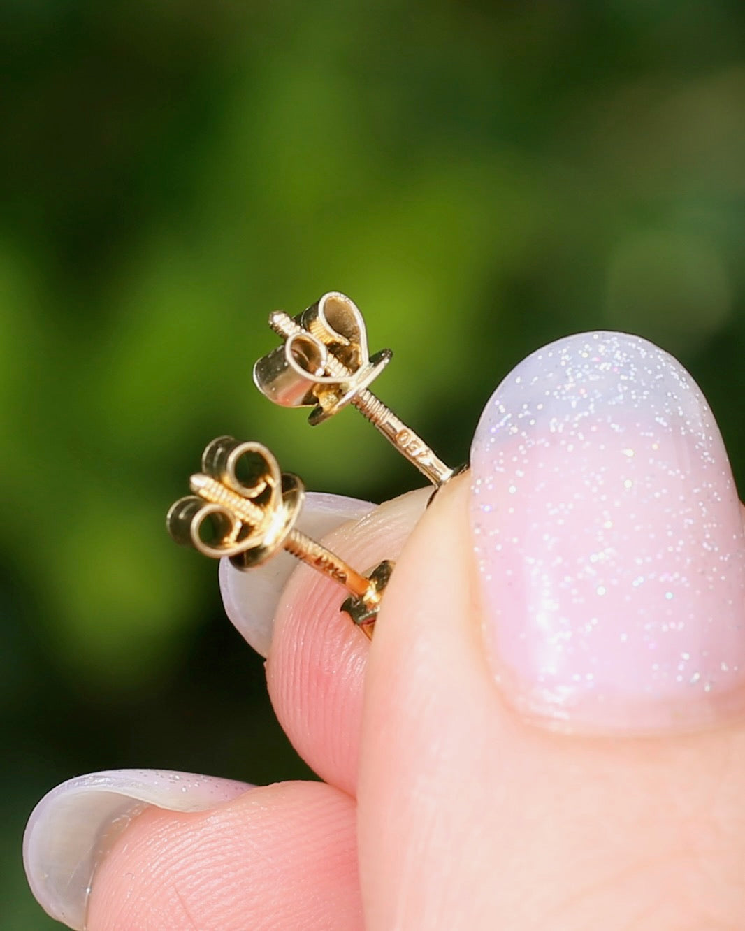 0.3ct Natural Diamond Screw Back Studs, 18ct Yellow Gold, 1.02g