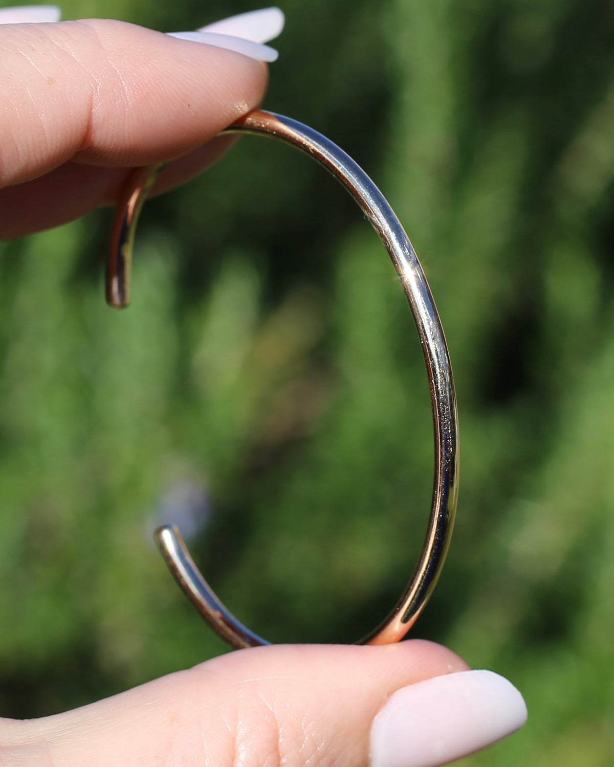 2.7mm Round Profile Handmade Cuff, 9ct Yellow Gold, 9.2g