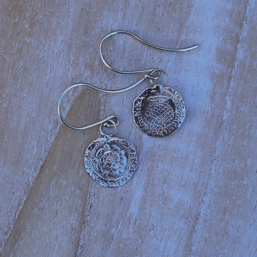 The Penny, Earrings -  Replica of the James I Penny Second Coinage 1604 - 1619