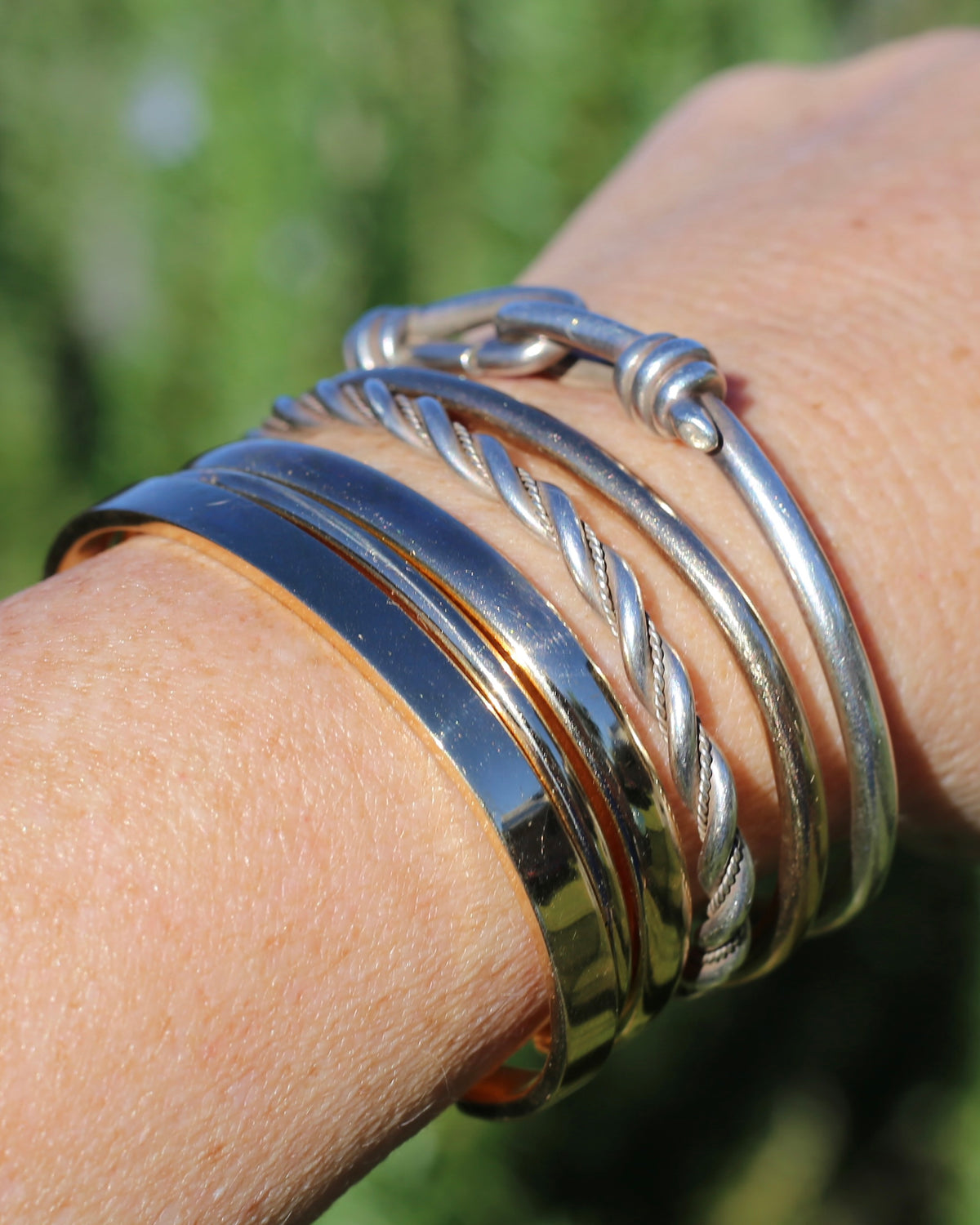 5.5mm Flat Profile Handmade Cuff, 9ct Yellow Gold, 16.2g