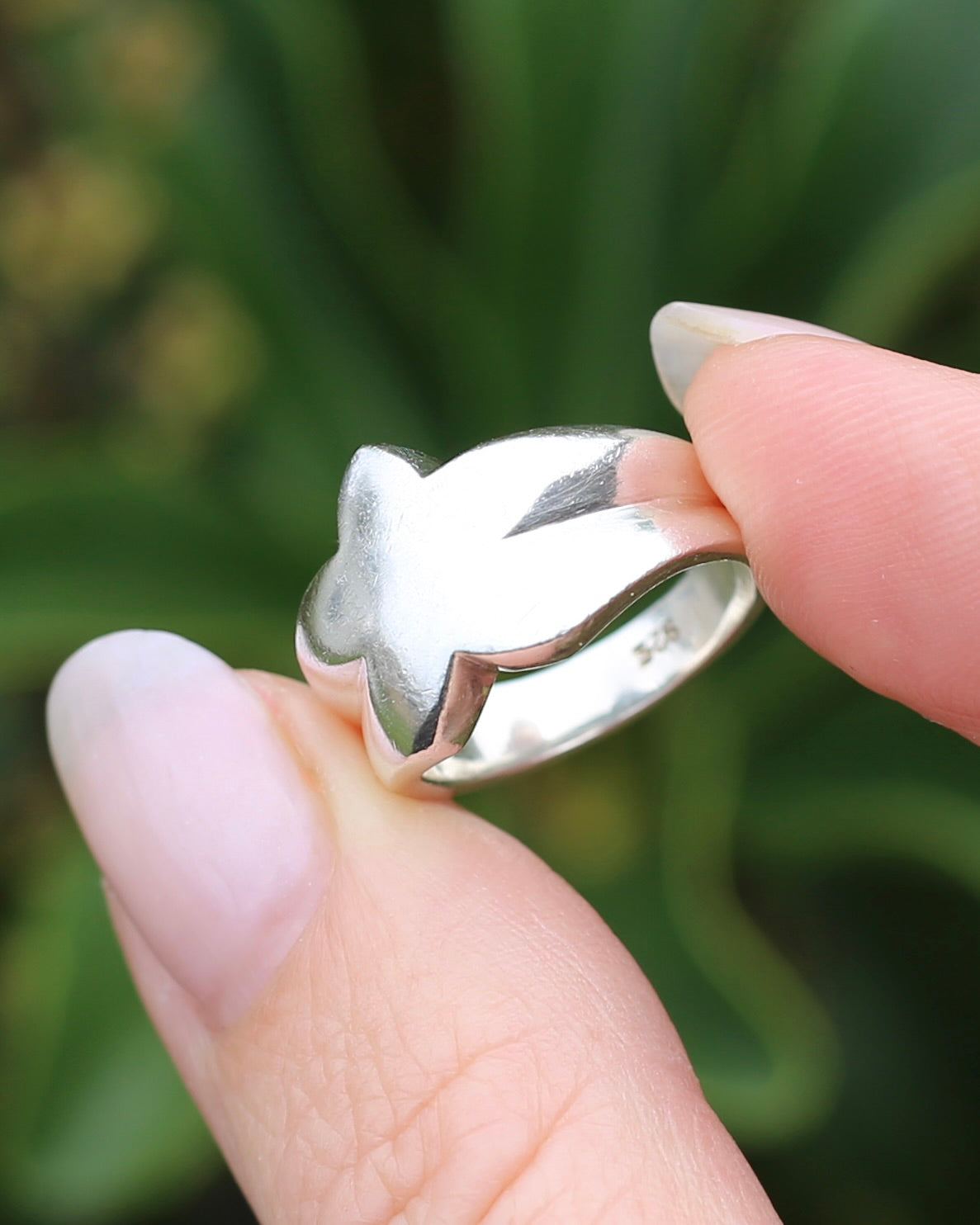 Chunky Vintage Silver Star Ring, Sterling Silver, size L or 5.75, 9.78g
