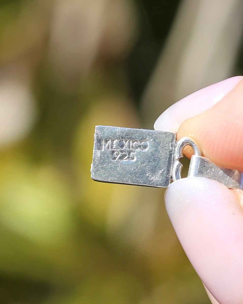 Vintage Mexican Bezel Set Lapis Necklace, 19 inches or 48cm, 51.6g
