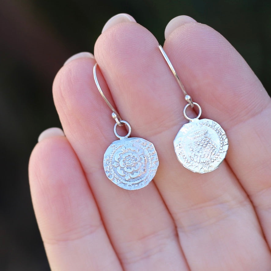 The Penny, Earrings -  Replica of the James I Penny Second Coinage 1604 - 1619