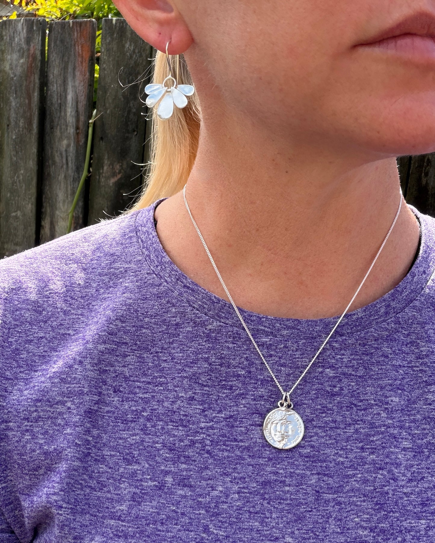 Hand Made Floral Inspired Earring Wires, Sterling Silver, 3.83g