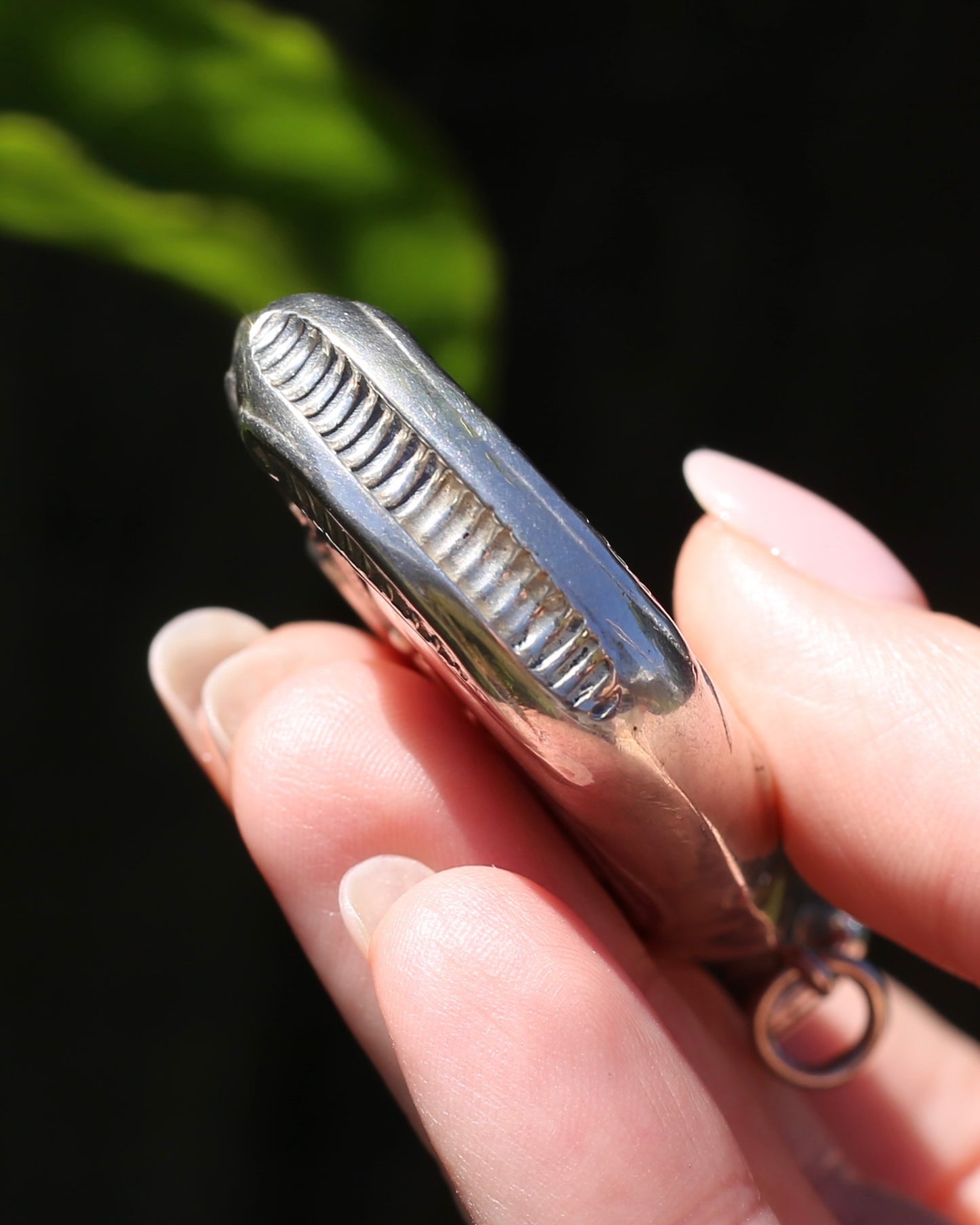 Art Nouveau Inspired Floral Repousse Vesta Case, Sterling Silver, 30.6g