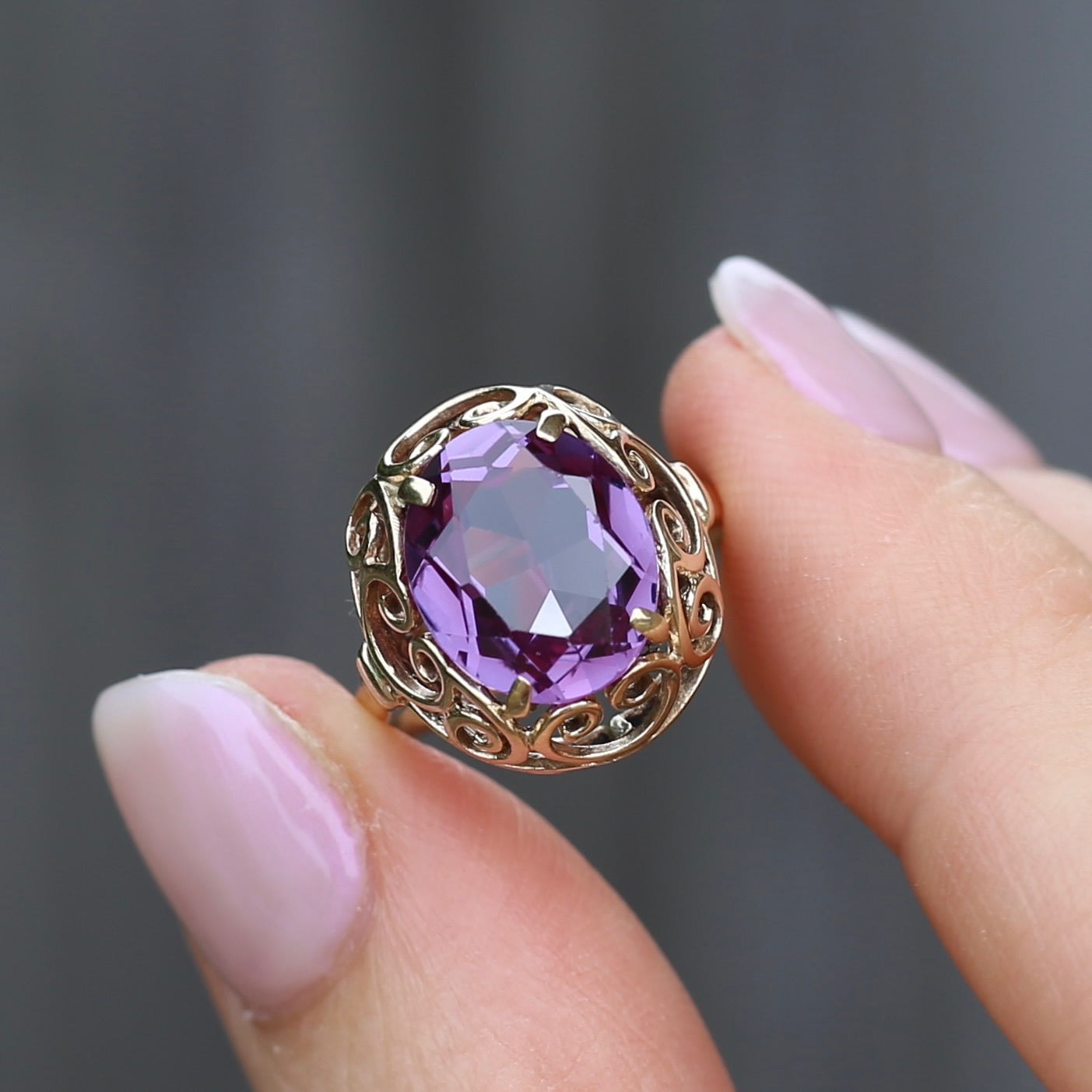 Men's Ring Solid 925K Sterling Silver Indian Jewelry Amethyst Stone All  Size | eBay