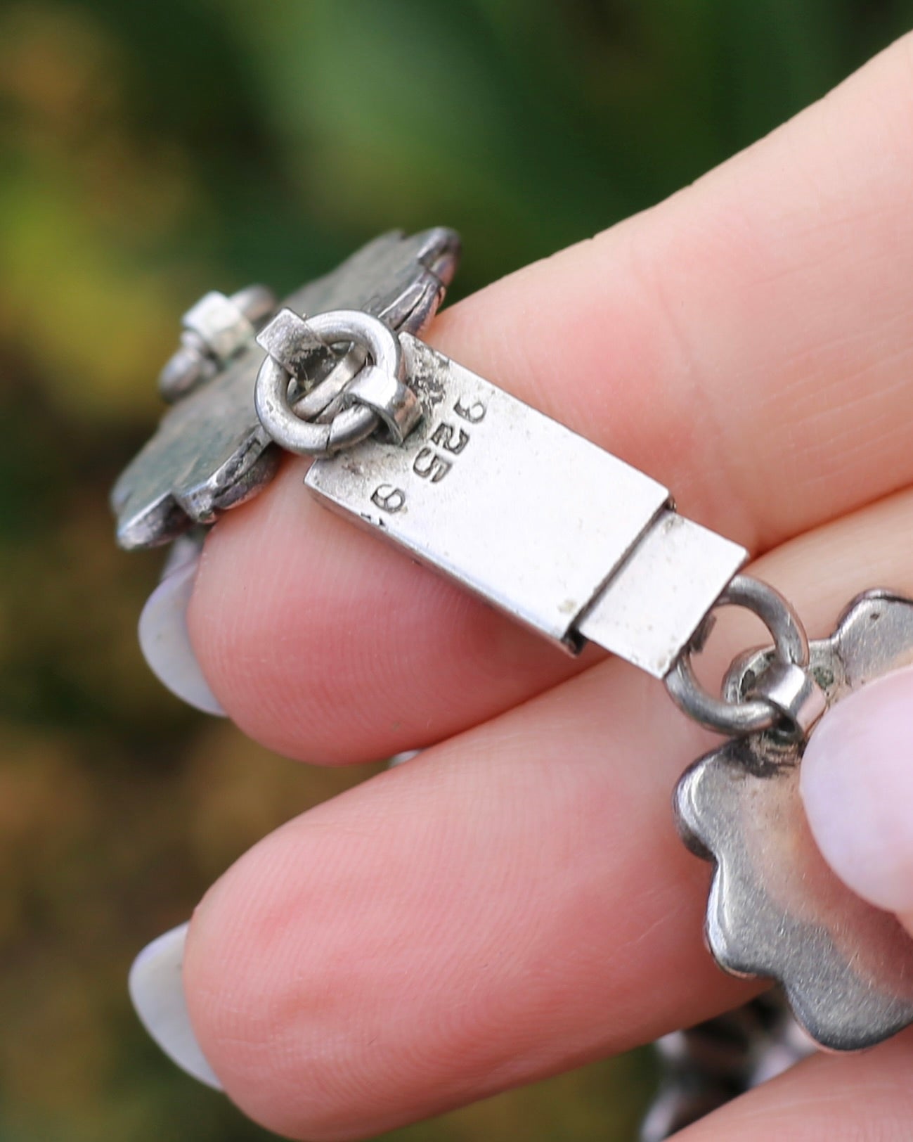 Chunky Vintage Mexican Silver Daisy/ Sunflower Necklace, Sterling Silver, 44cm or 17.25 inches, 98.52g